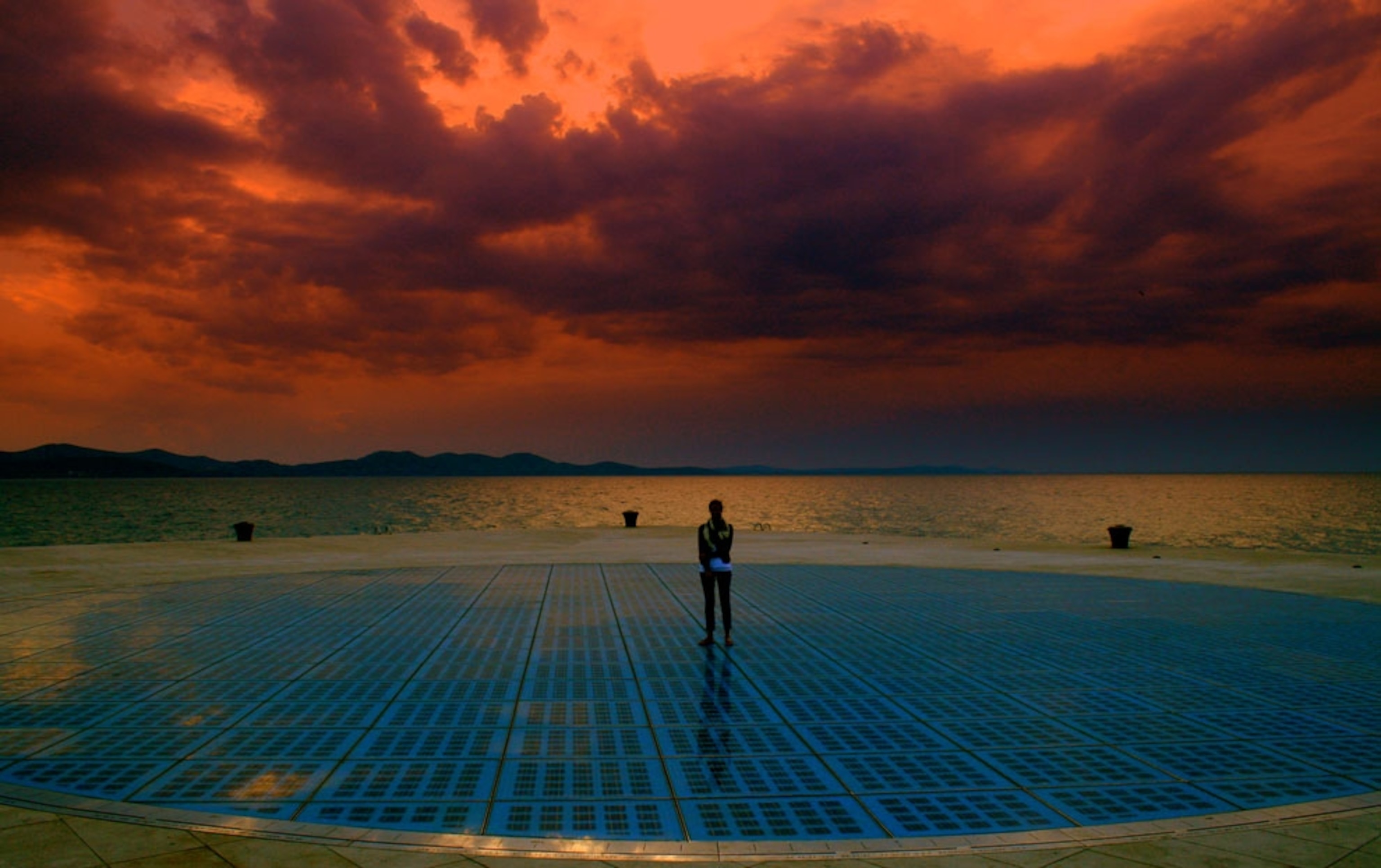 Thunderstorm approaching on Zadar's waterfront