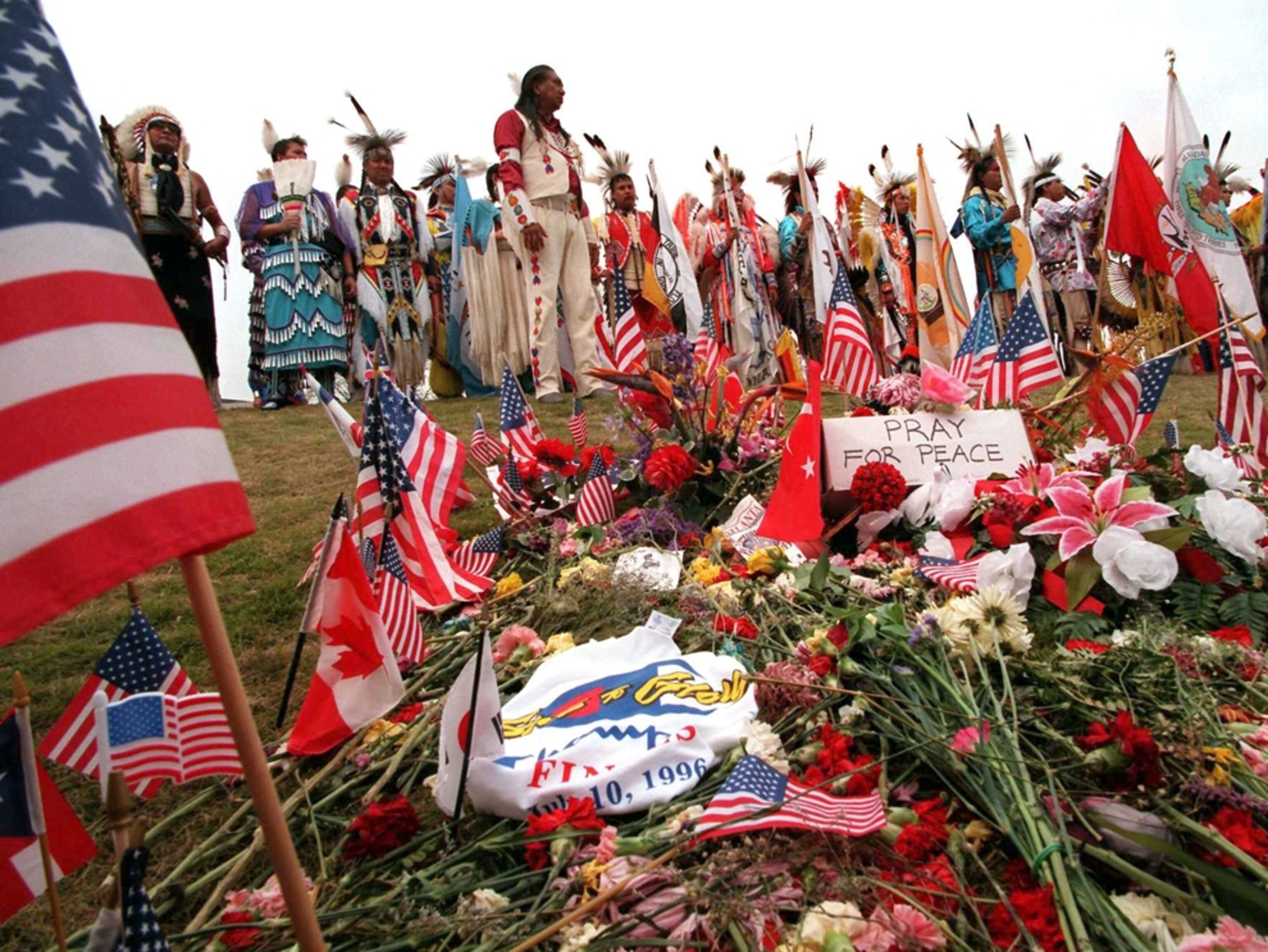 Native Americans at Olympics bombing memorial