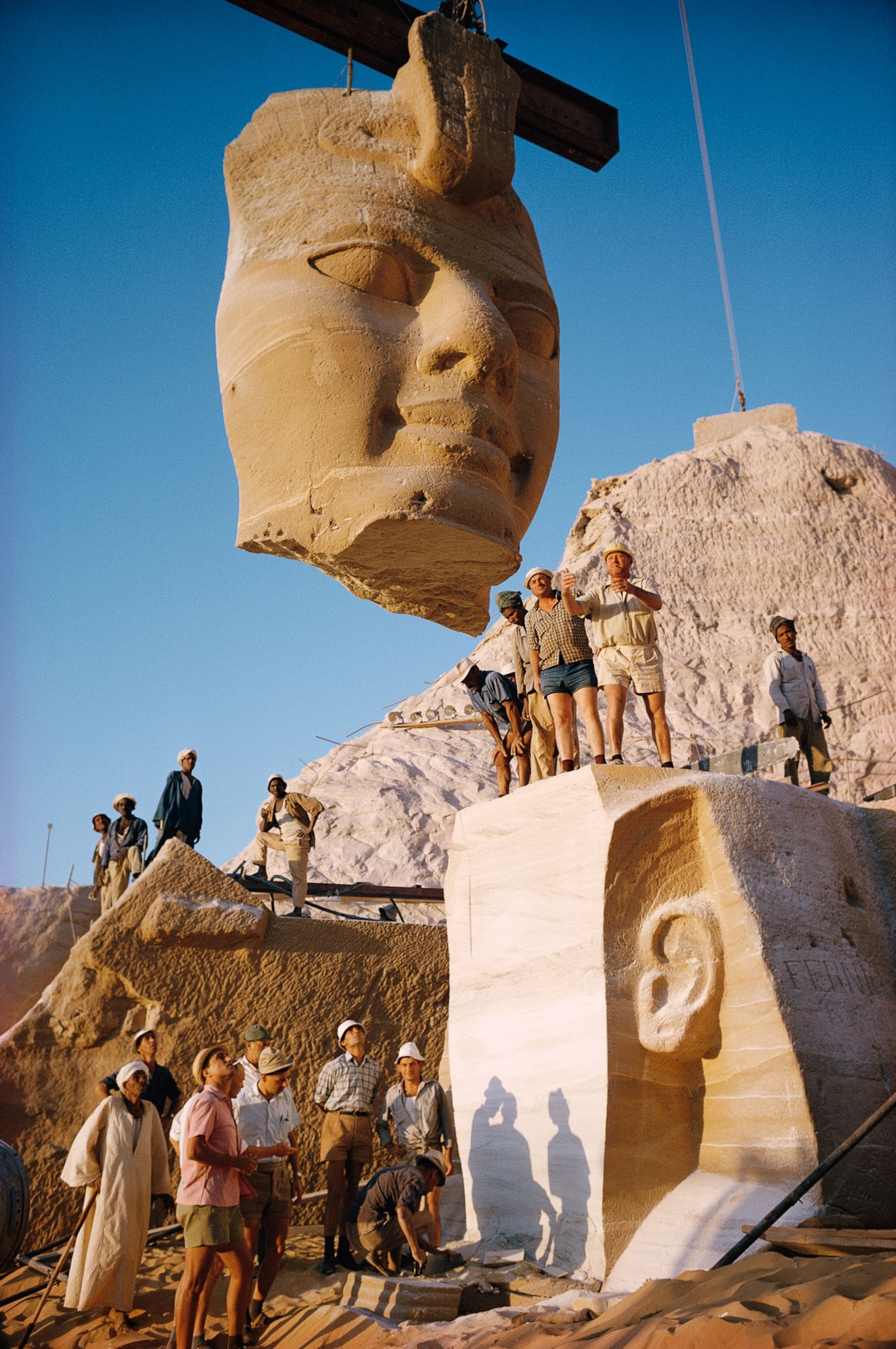 sphinx face moving egypt antiquities