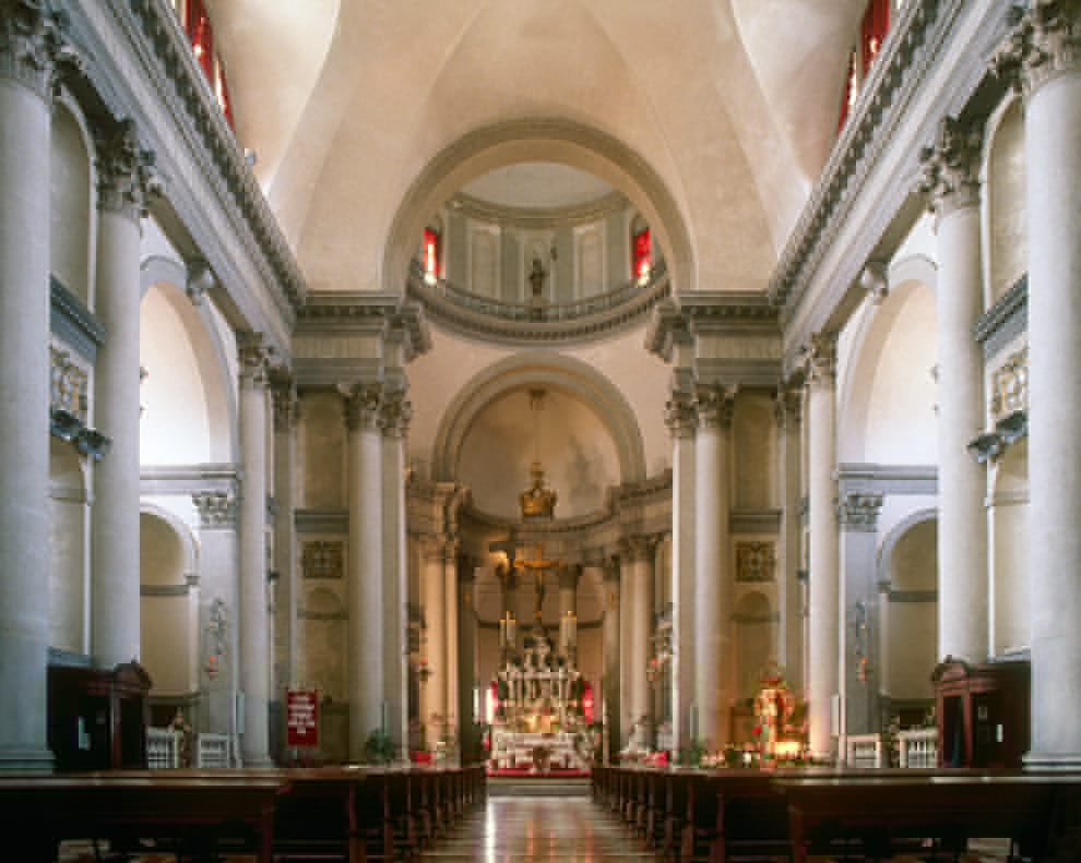 The interior of Il Redentore.