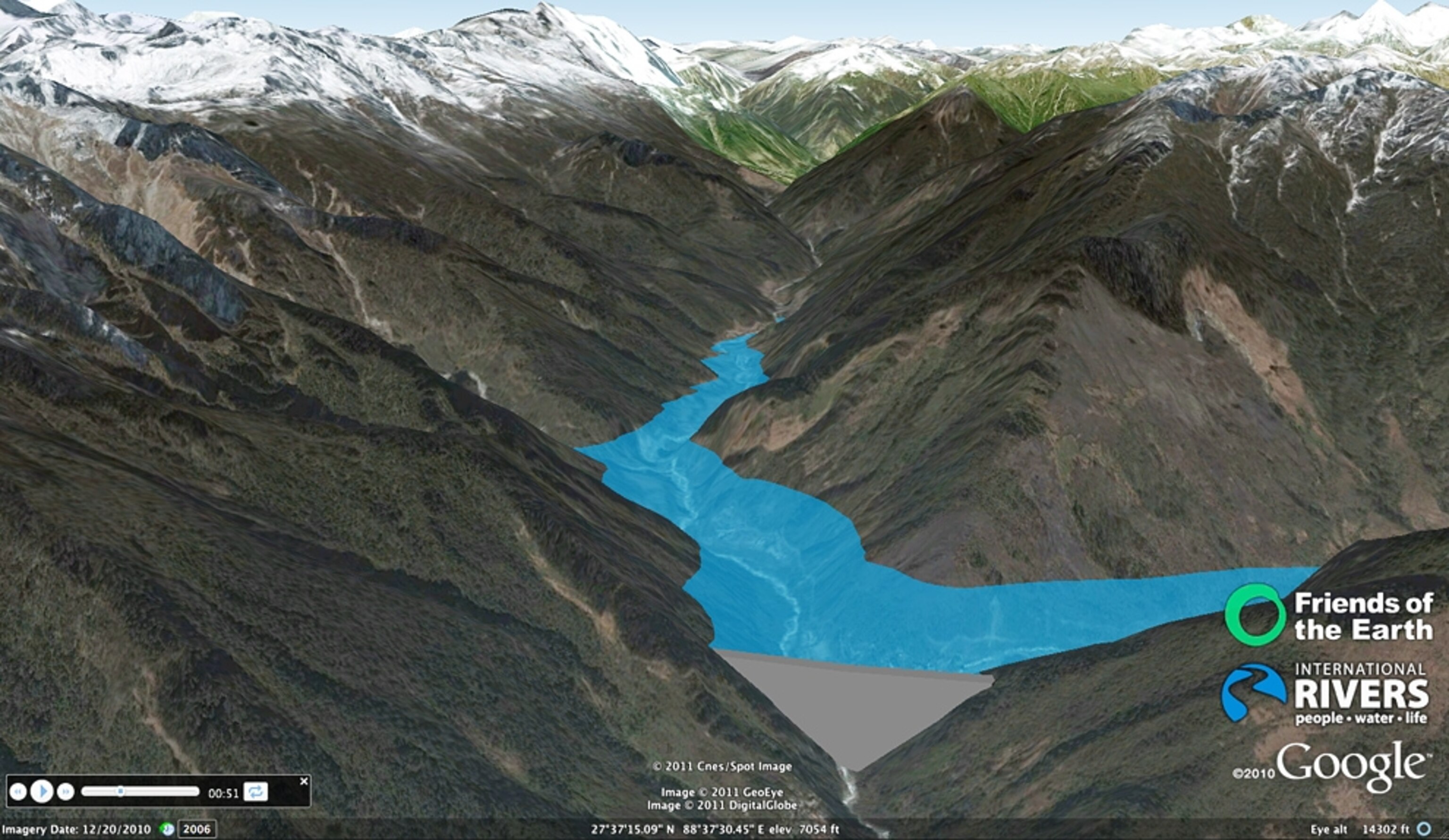 A rendering of a river.