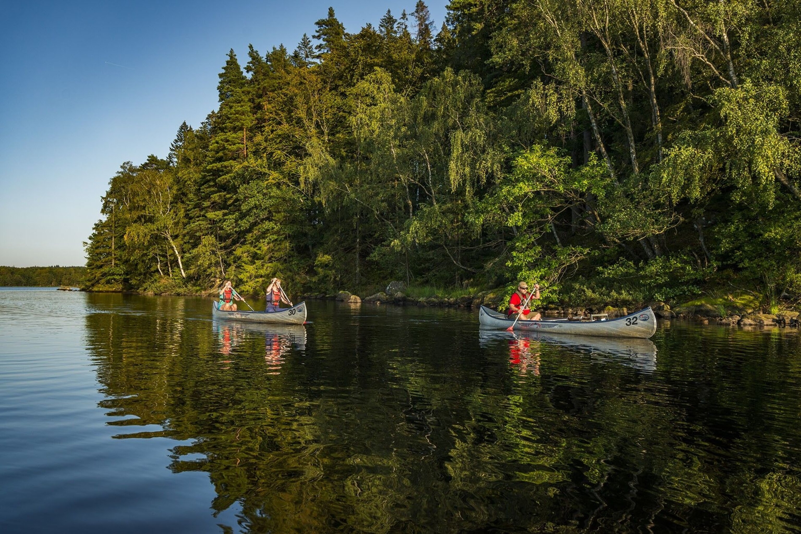 Immeln, Skåne’s third largest lake, is a great spot for a canoeing adventure.