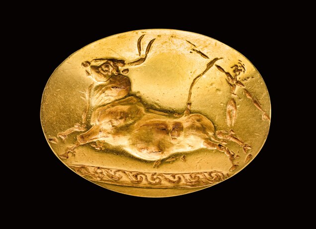 Οι ταύροι που πηδούσαν, όπως αυτός που απεικονίζεται στο δαχτυλίδι του Γκρίφιν Πολεμιστή, ήταν εμβληματικοί στη μινωική τέχνη.