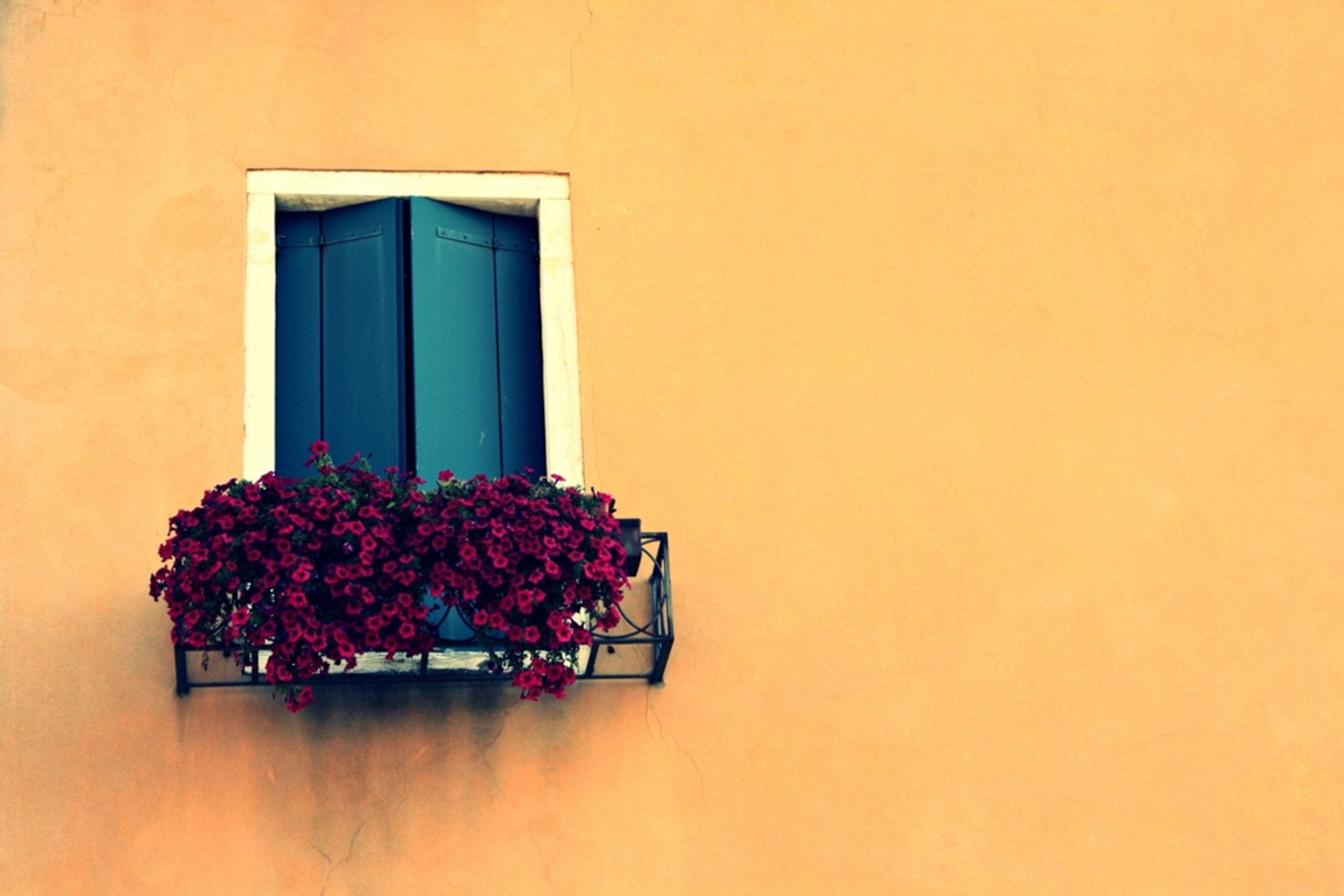 A hotel window in Venice, Italy