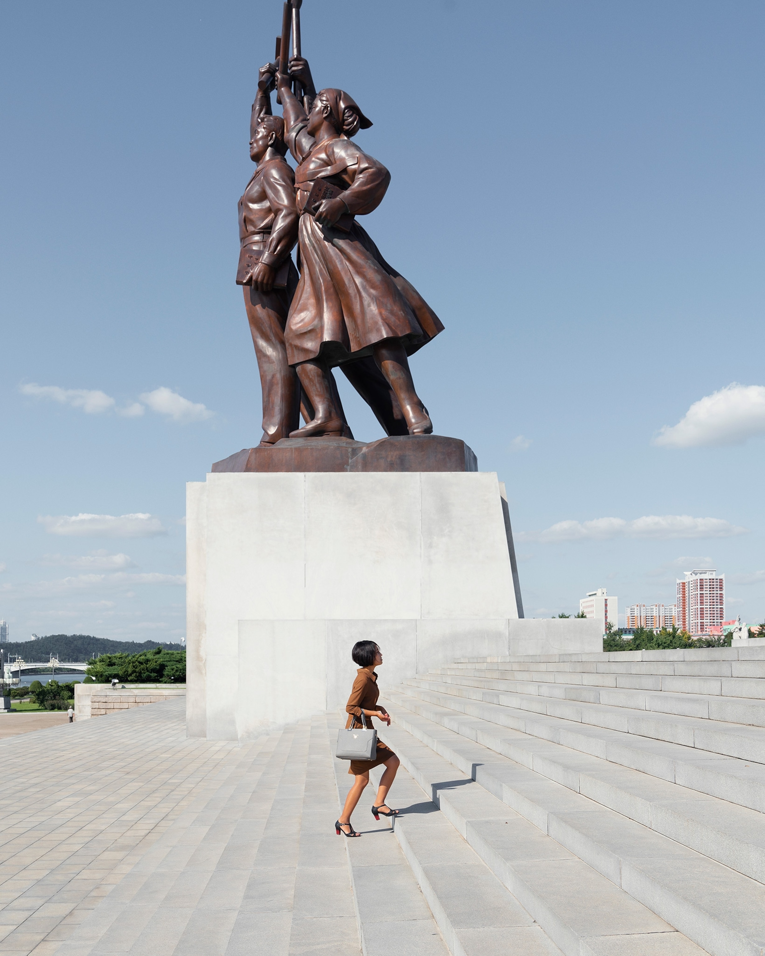 a statue in Pyongyang North Korea
