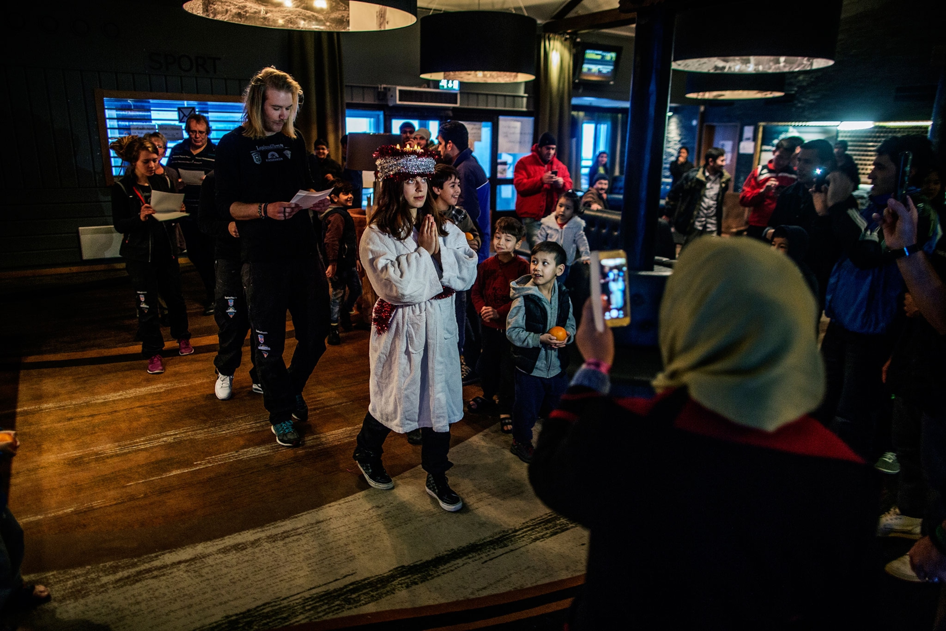 Lucia celebration in RiksgrÃ¤nsen, Sweden