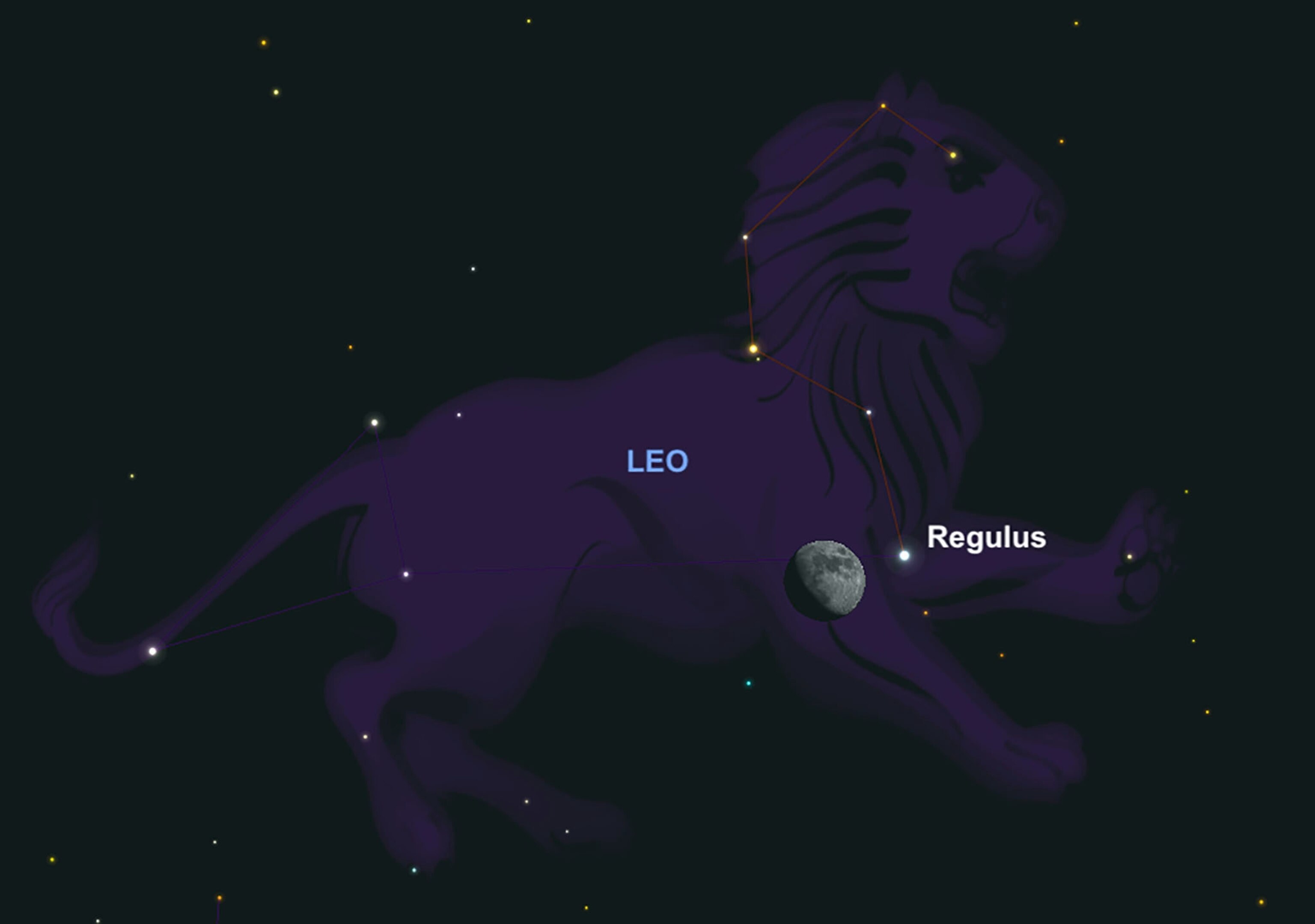 Diagram of night sky