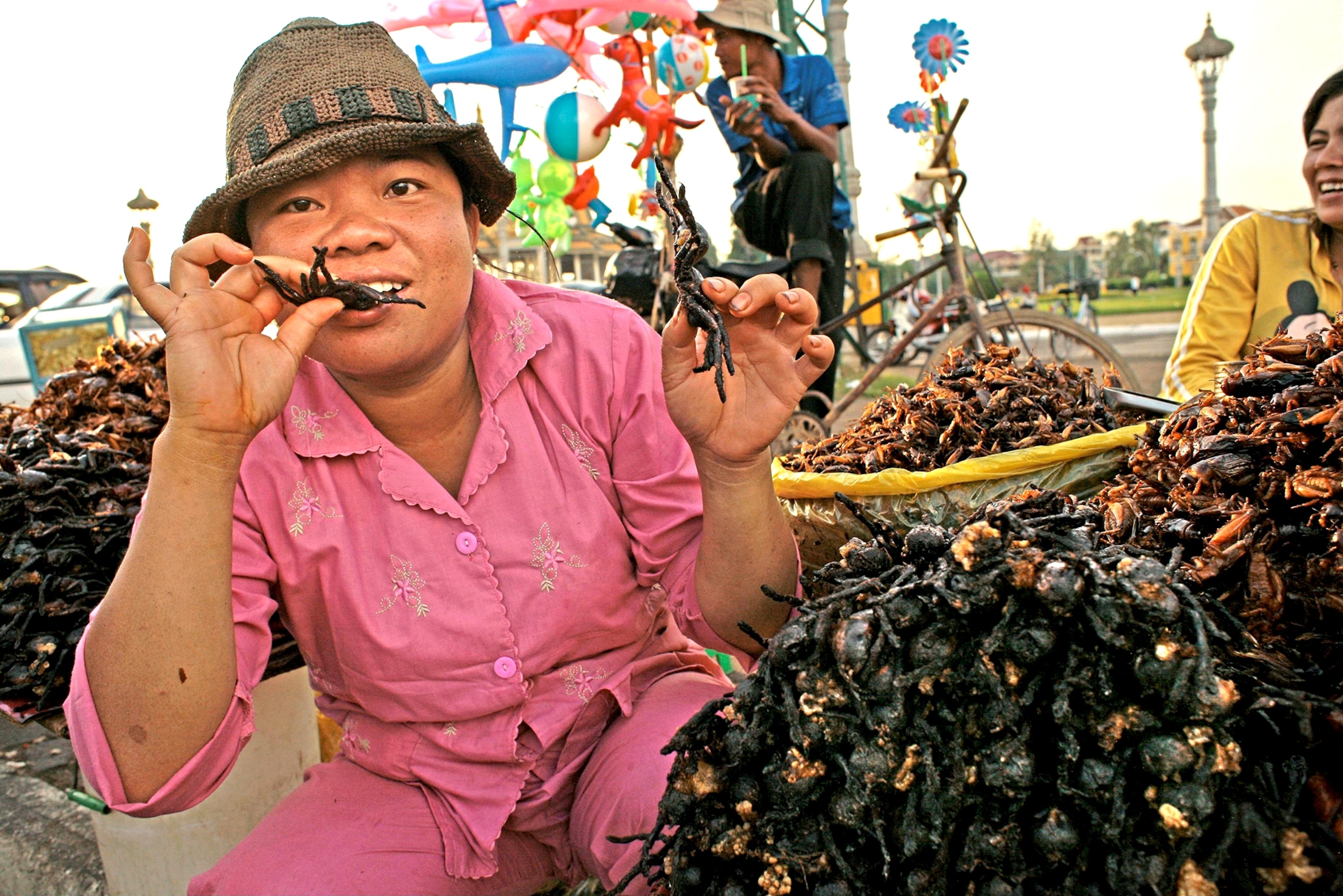 a market in Phnom Pehn, Cambodia