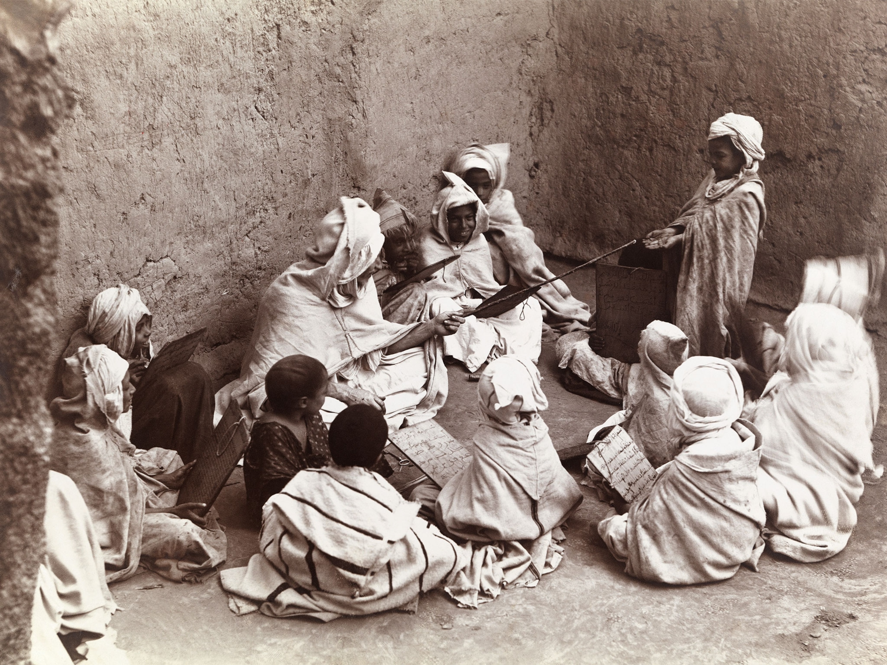 children in a school in Algeria in 1908