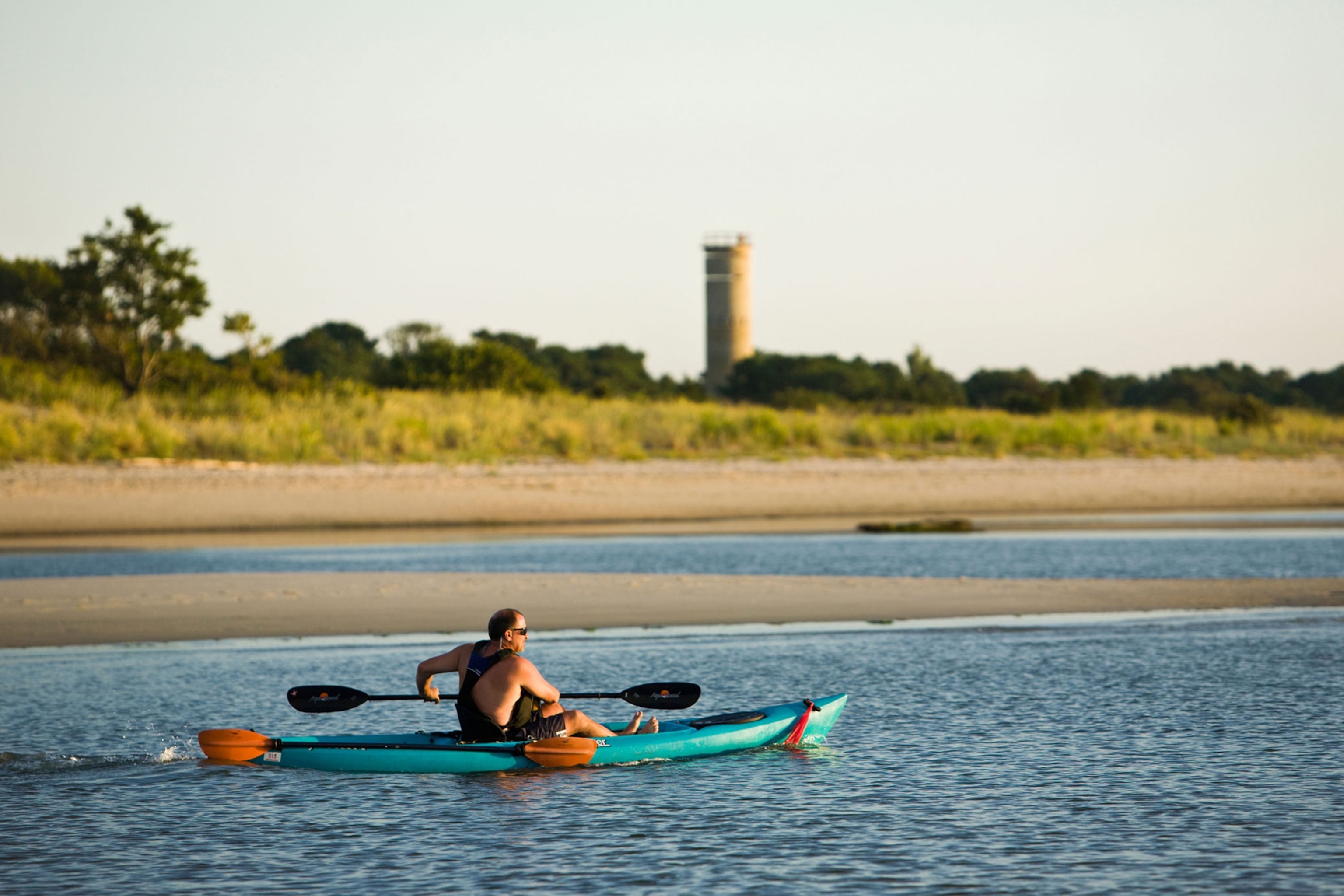a kayaker in Delaware Bay, Delaware