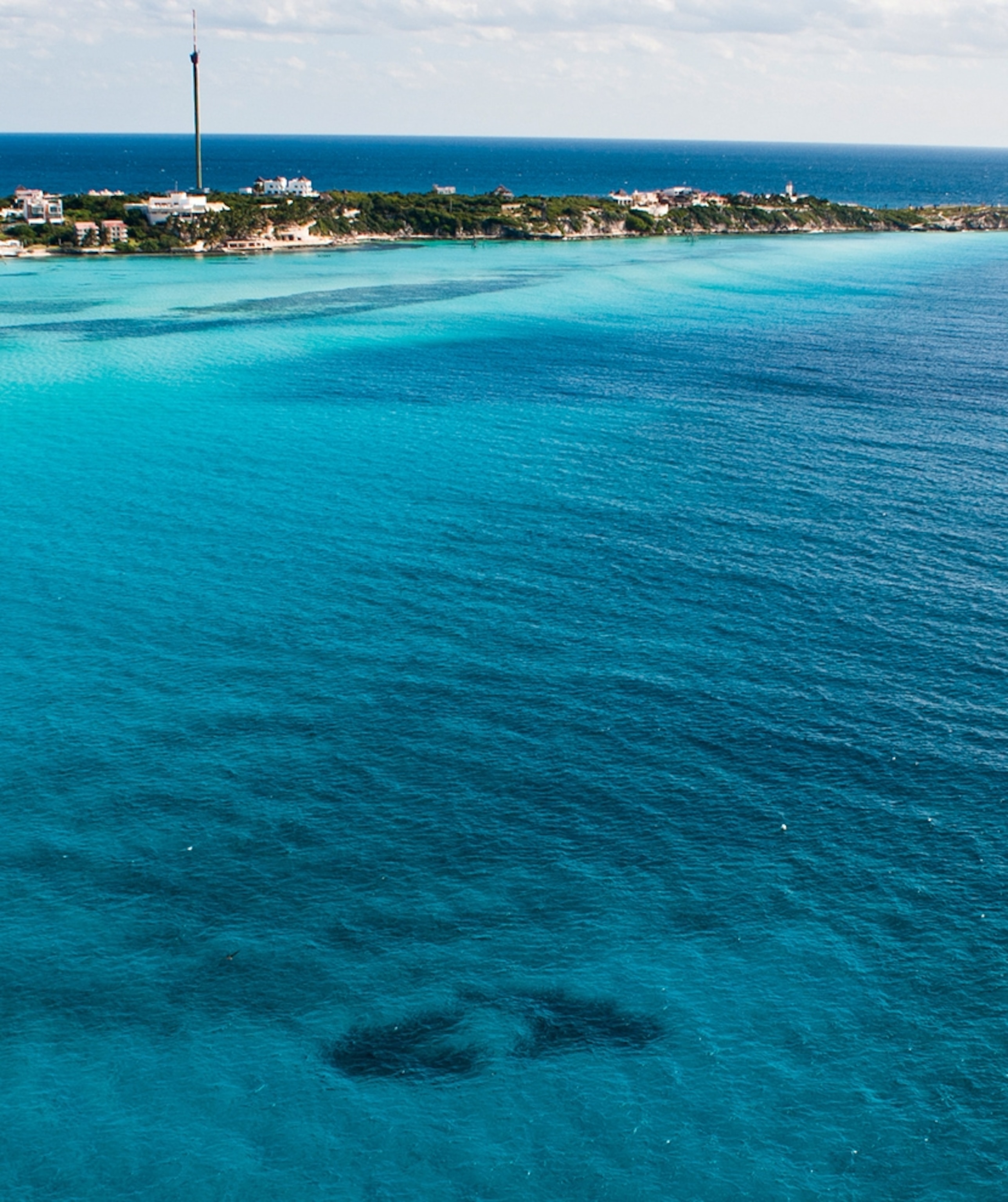 The waters off Cancún -- picture from photo gallery on "The Silent Evolution" Caribbean underwater sculpture park off Cancun, Mexico