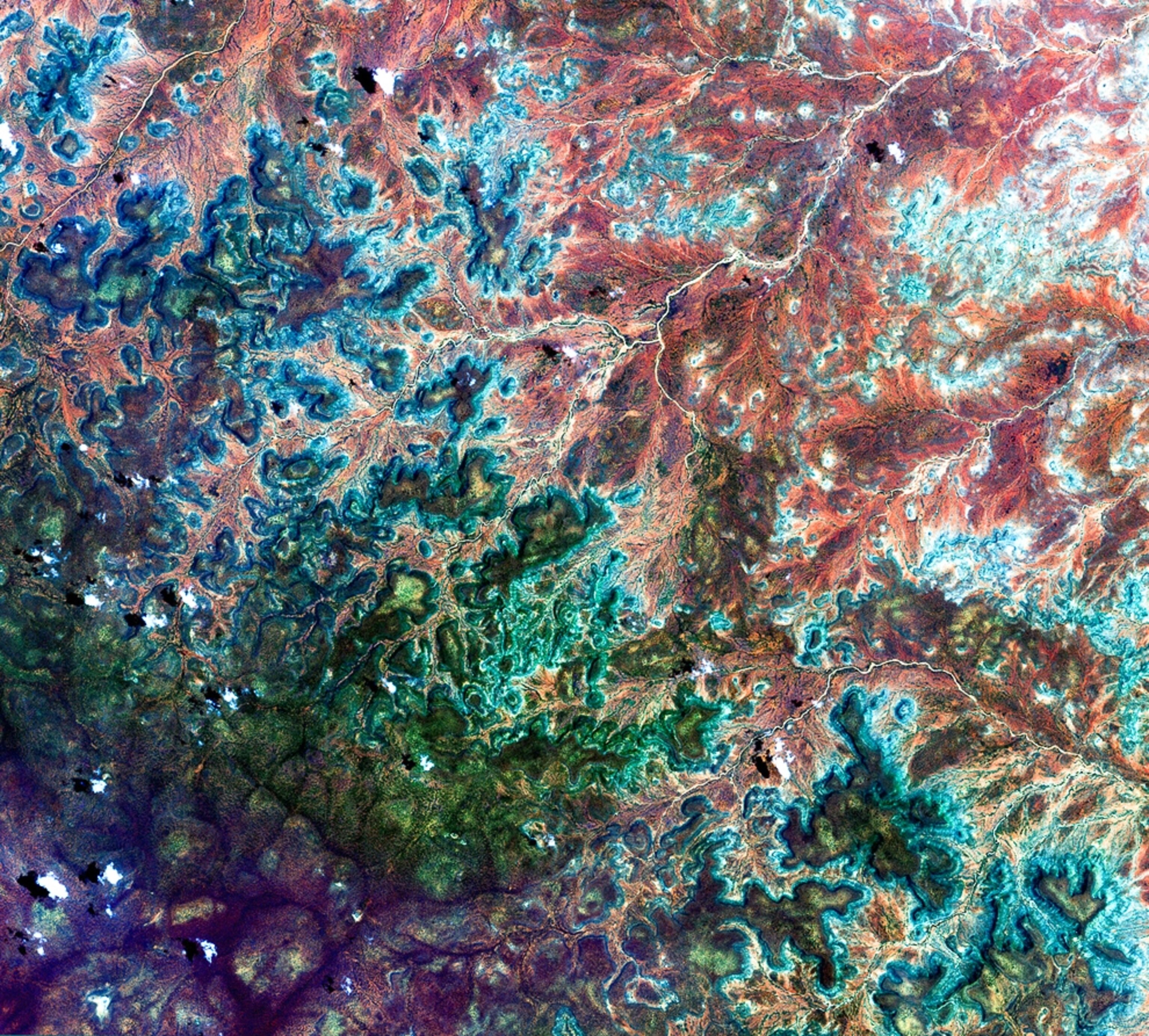 Satellite picture of southern Somalia's Gedo region