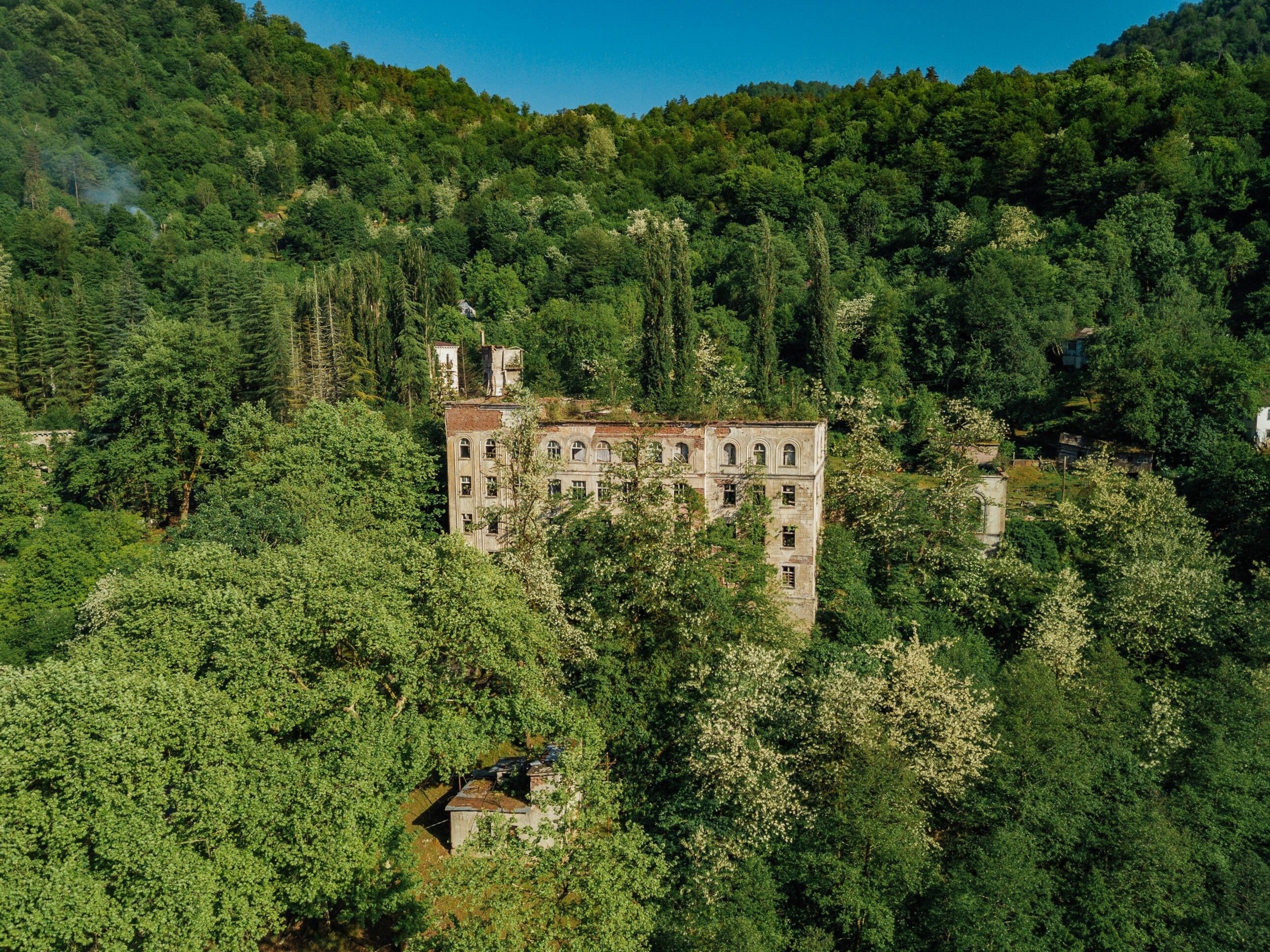 The abandoned town of Akarmara in Abkhazia, Georgia.