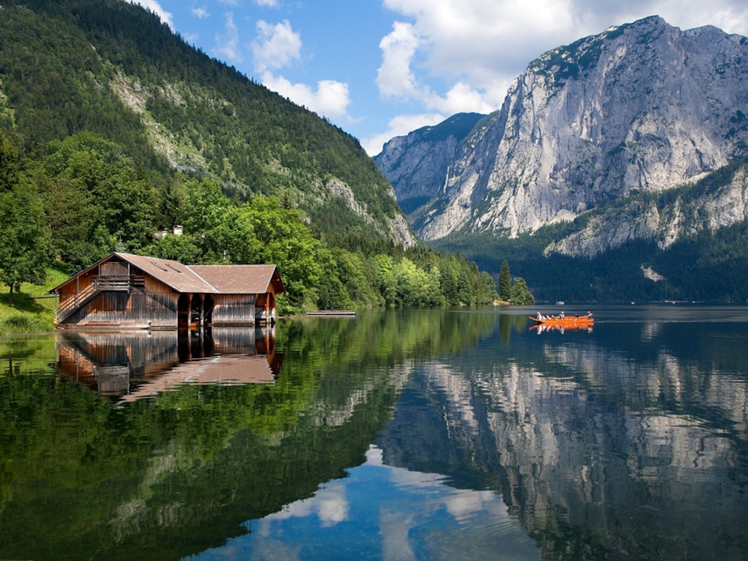 Lake Altaussee with Trisselwand mountain in the background, Austria
