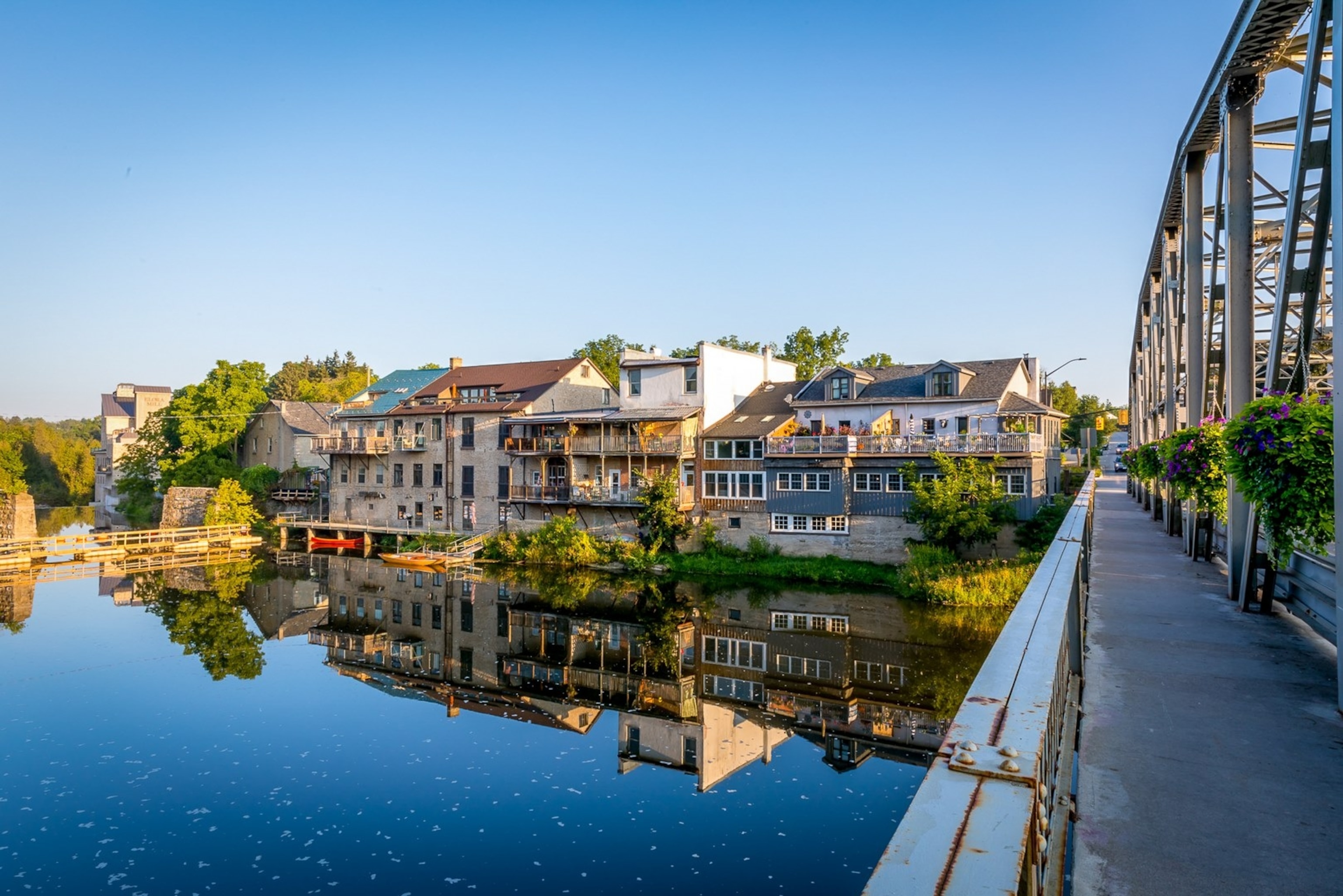 Mill Street from the Grand River Elora Ontario