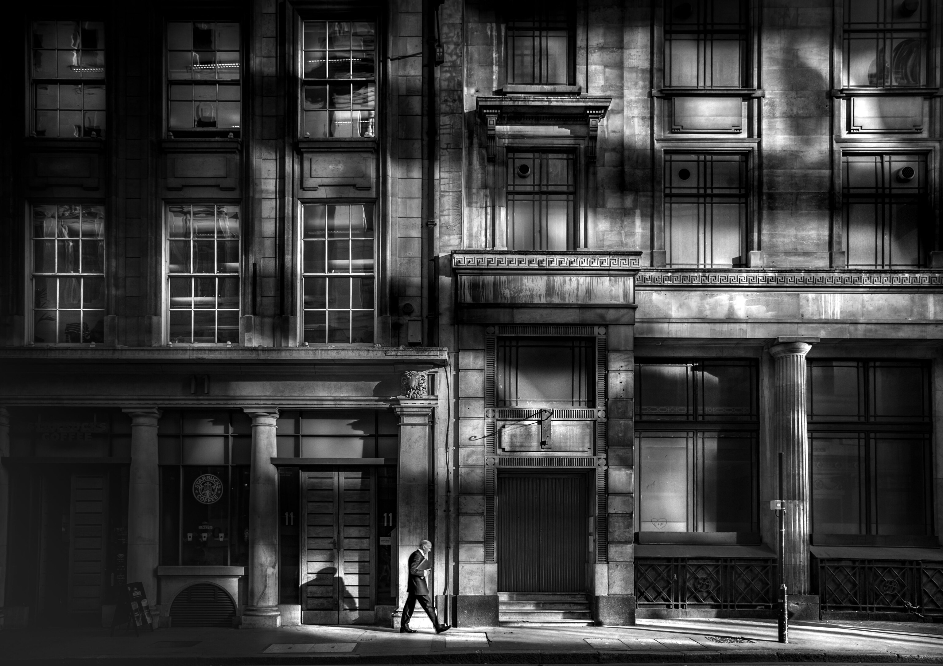 street, black and white, portrait