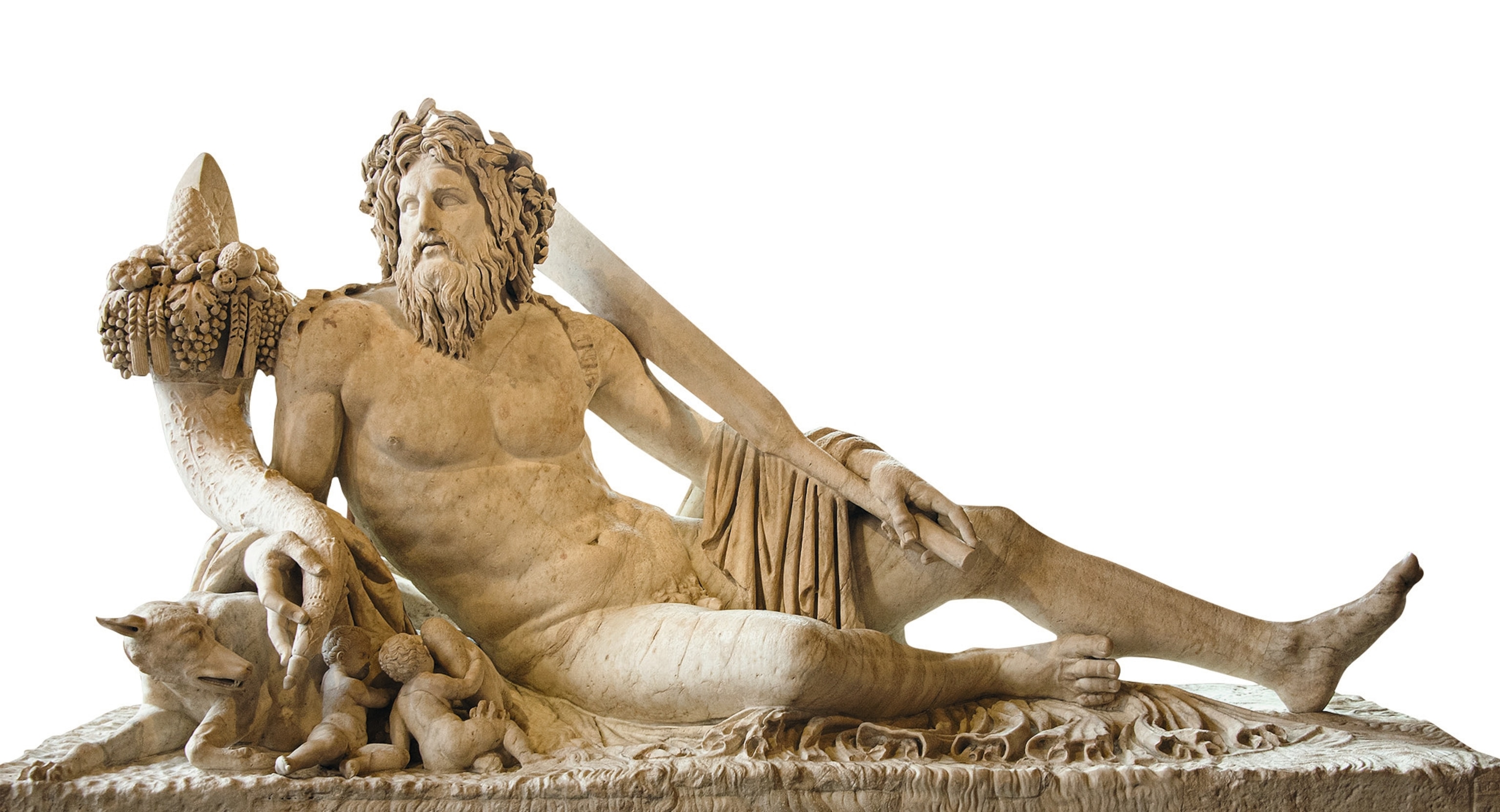 A circa first-century sculpture is an allegory of the Tiber River.