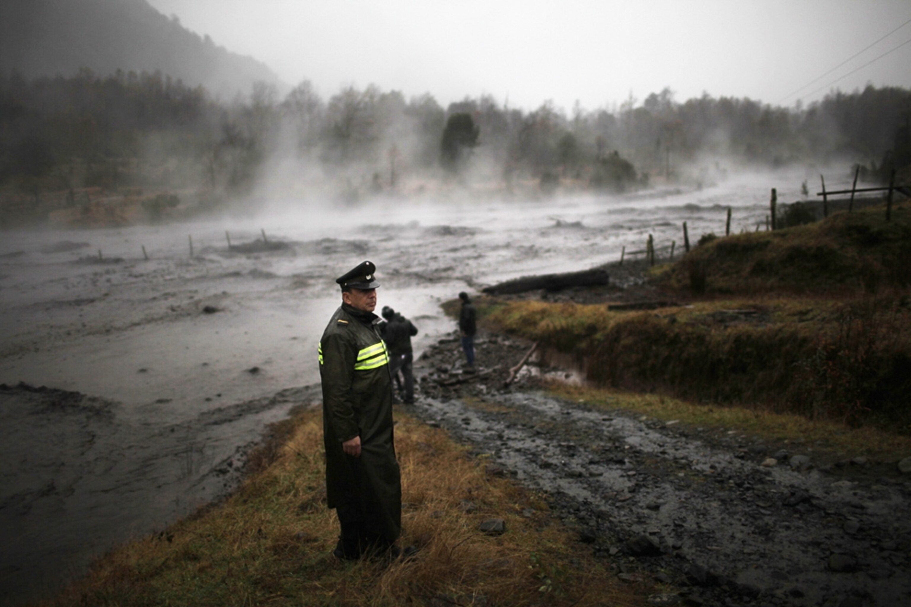 Volcano picture: a river after the Chile volcano eruption