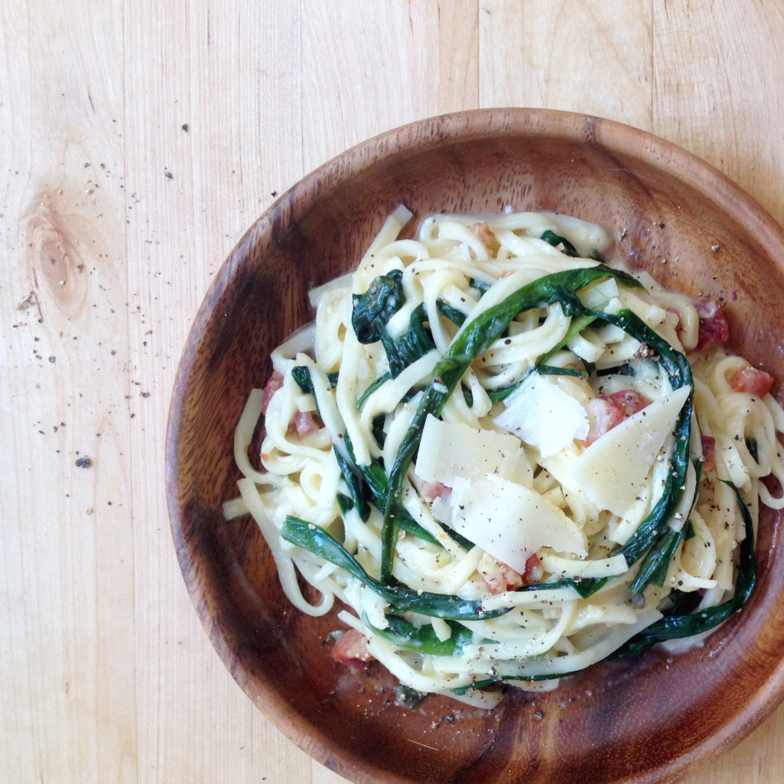Recipe: Spaghetti Carbonara With Ramps