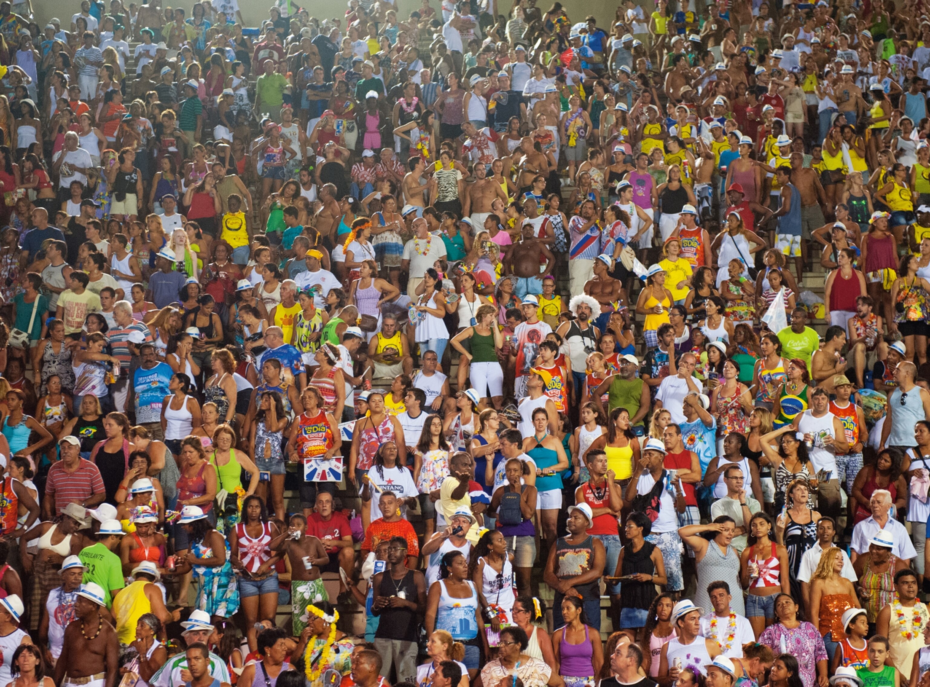 a crowd watching a Carnival parade
