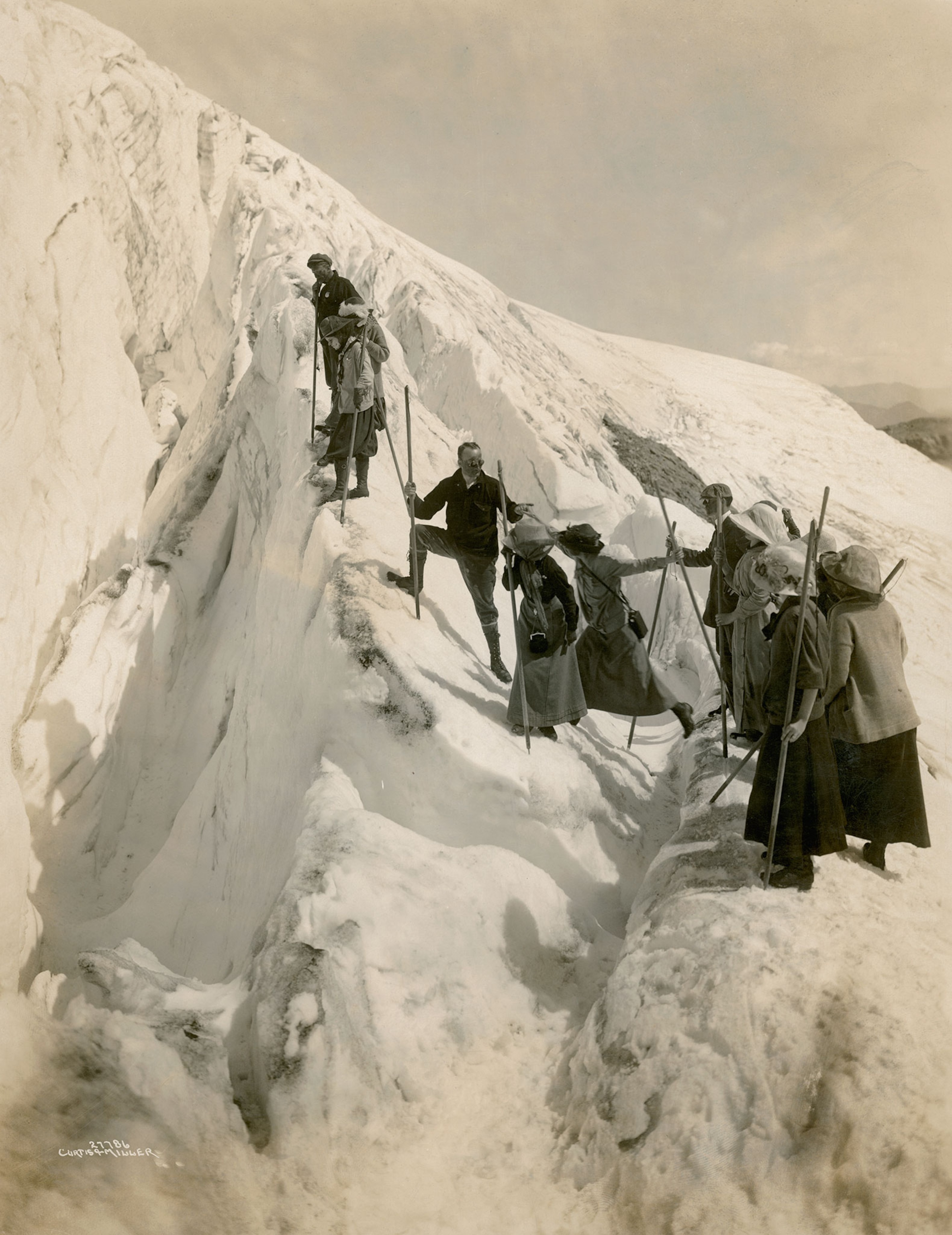 a group of climbers in Mount Rainier National Park