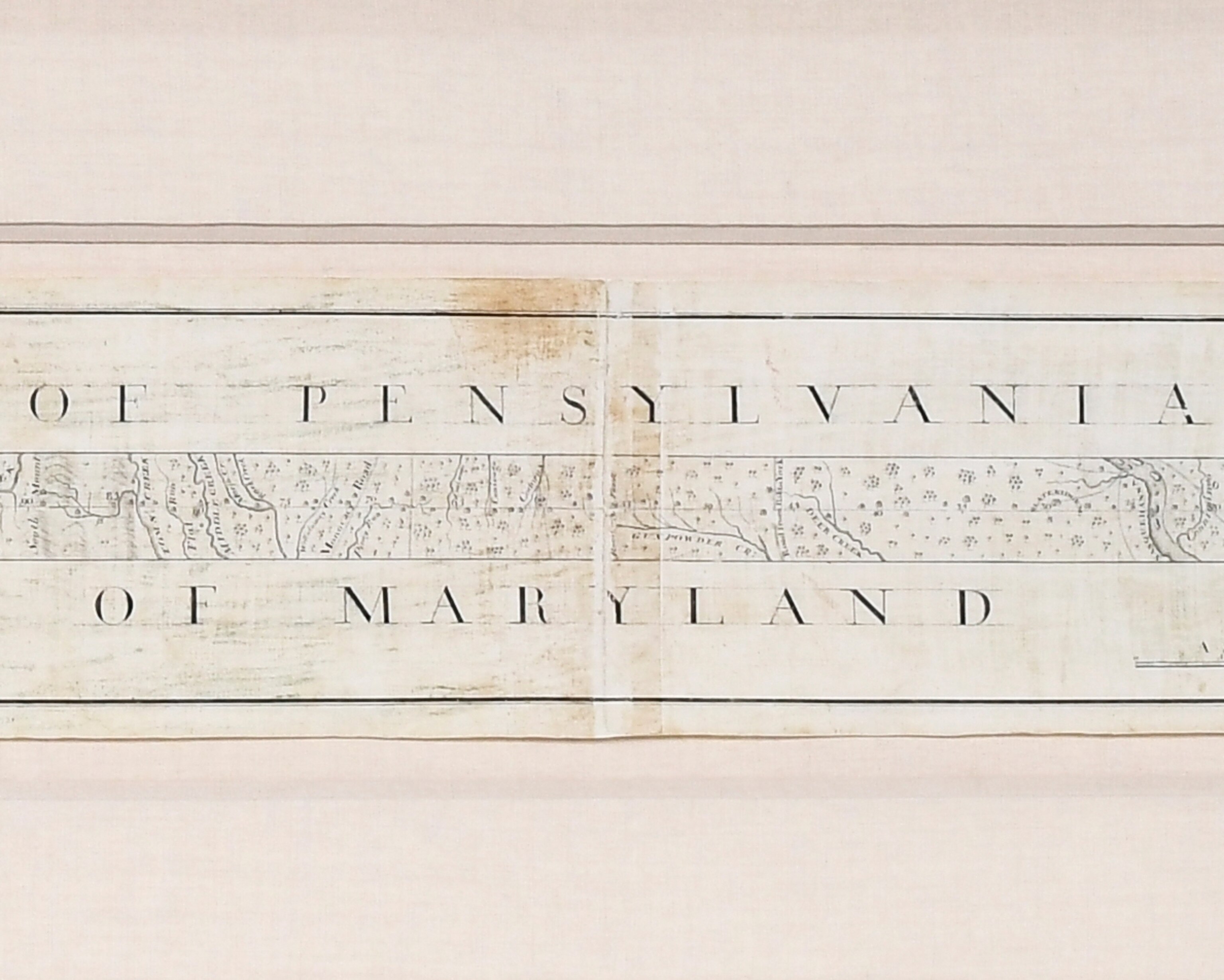 Original map of the Mason Dixon line.