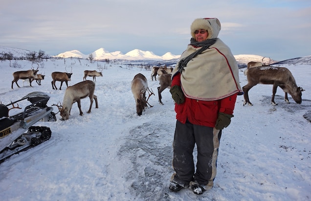 Dodging Wind Farms and Bullets in the Arctic Aslak Tore Eira is a Sami reindeer herder in Troms County, Norway. Of the estimated 100,000 Sami spread out across northern Norway, Sweden, Finland, and Russia’s Kola Peninsula, only about 10,000 still herd reindeer for a living. Photograph by Scott Wallace