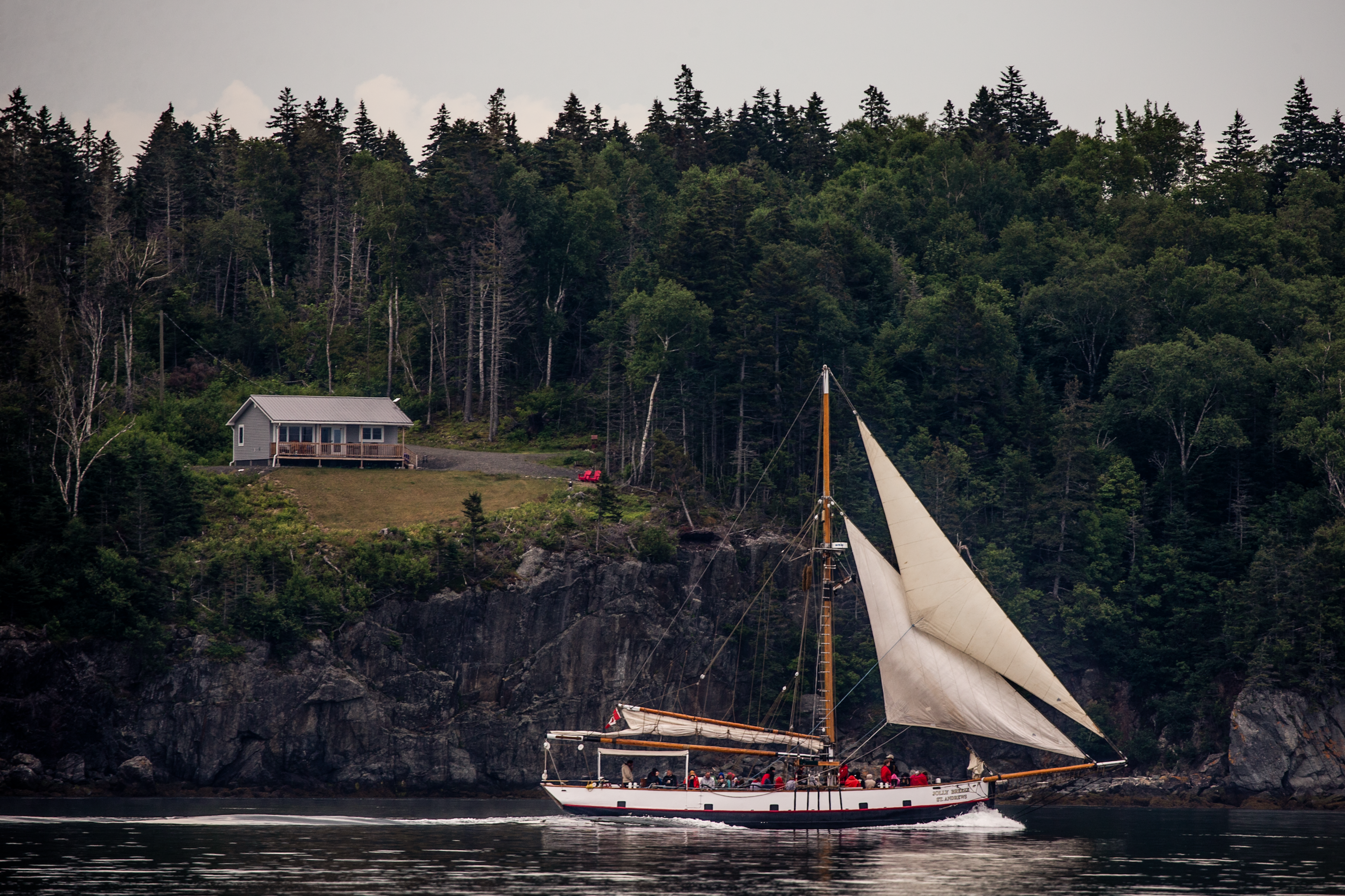 Boat on water, Maine