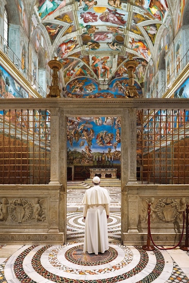 Pope Francis in the Sistine Chapel