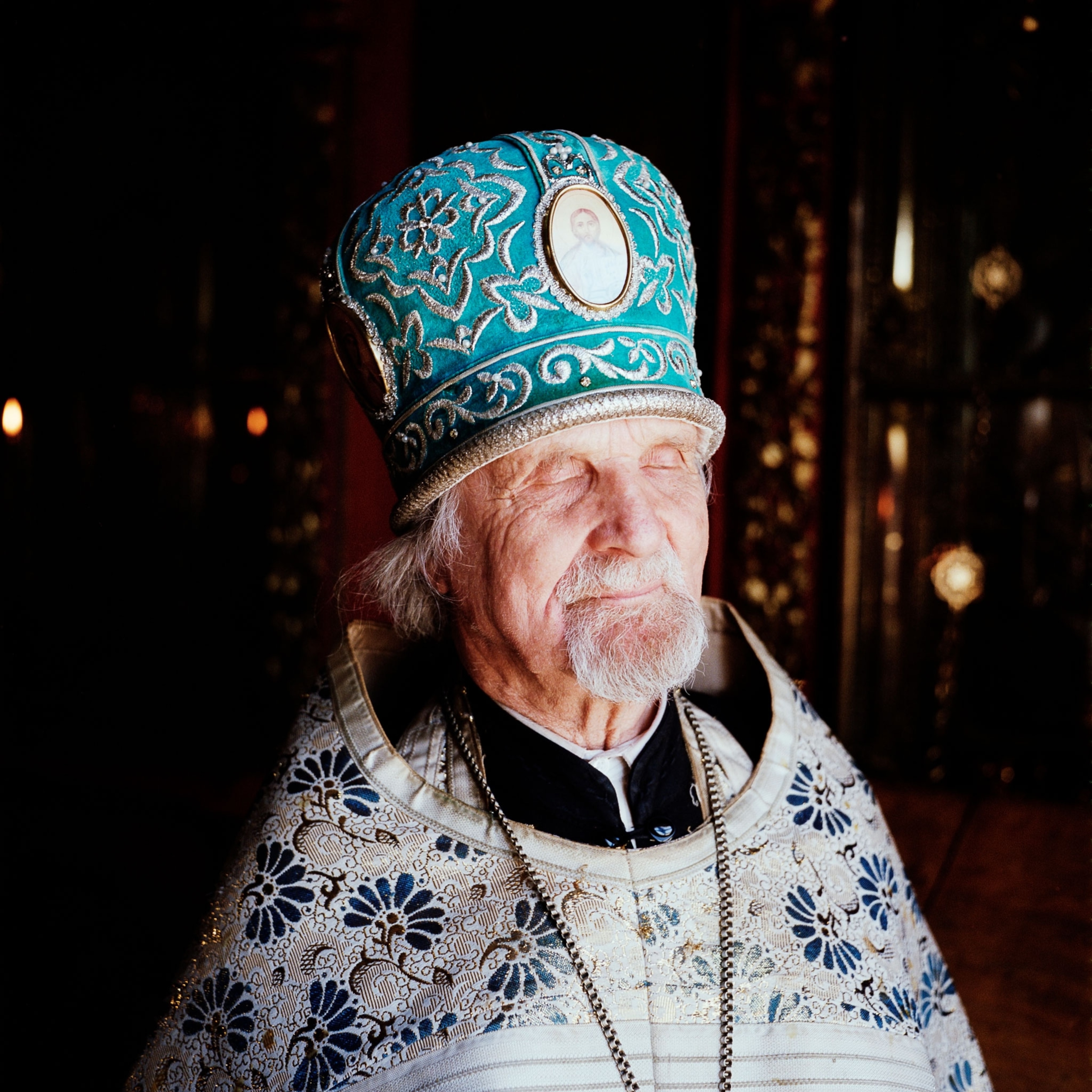 father jevgeni officiating at church