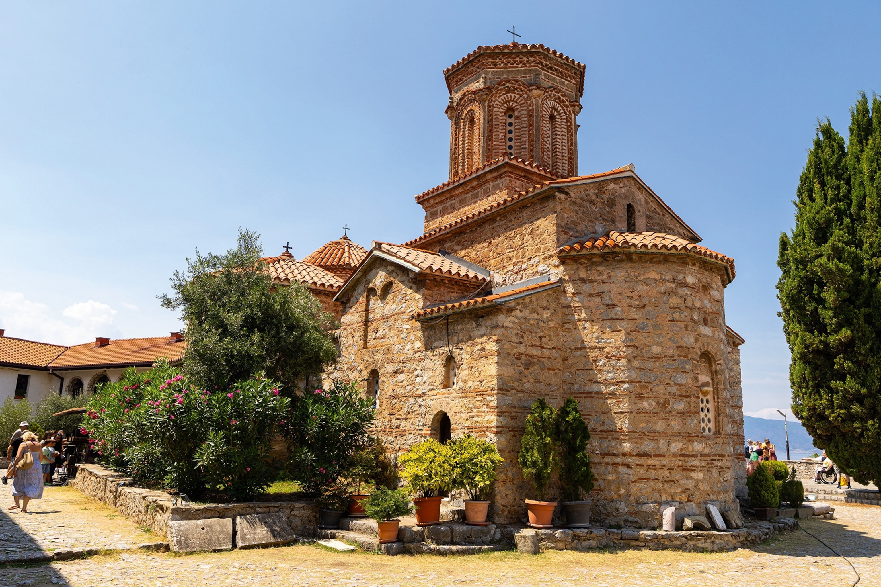 Old stone monastery in the sun.