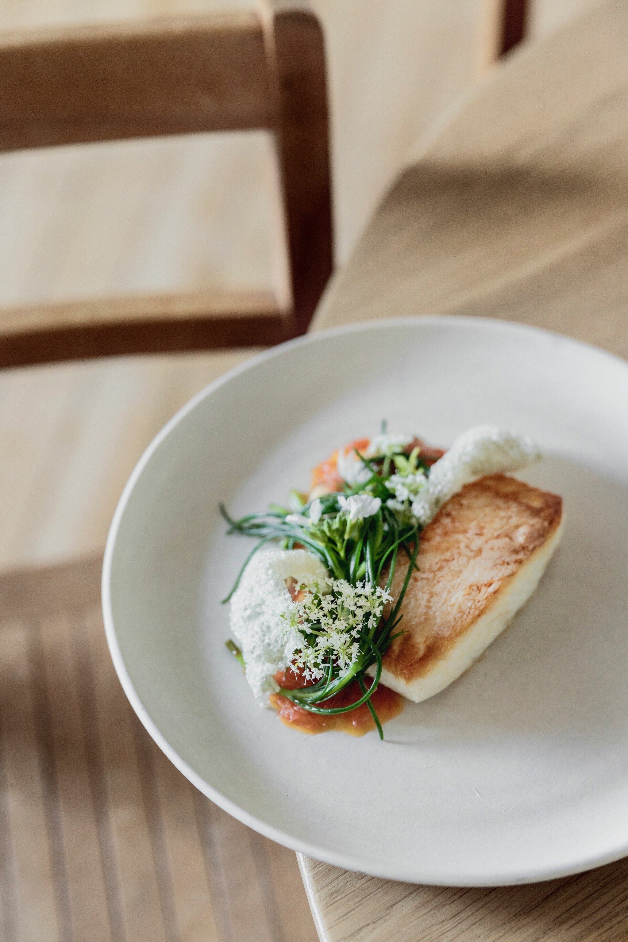 Gigha halibut, citrus butter & coastal greens, from Inver.