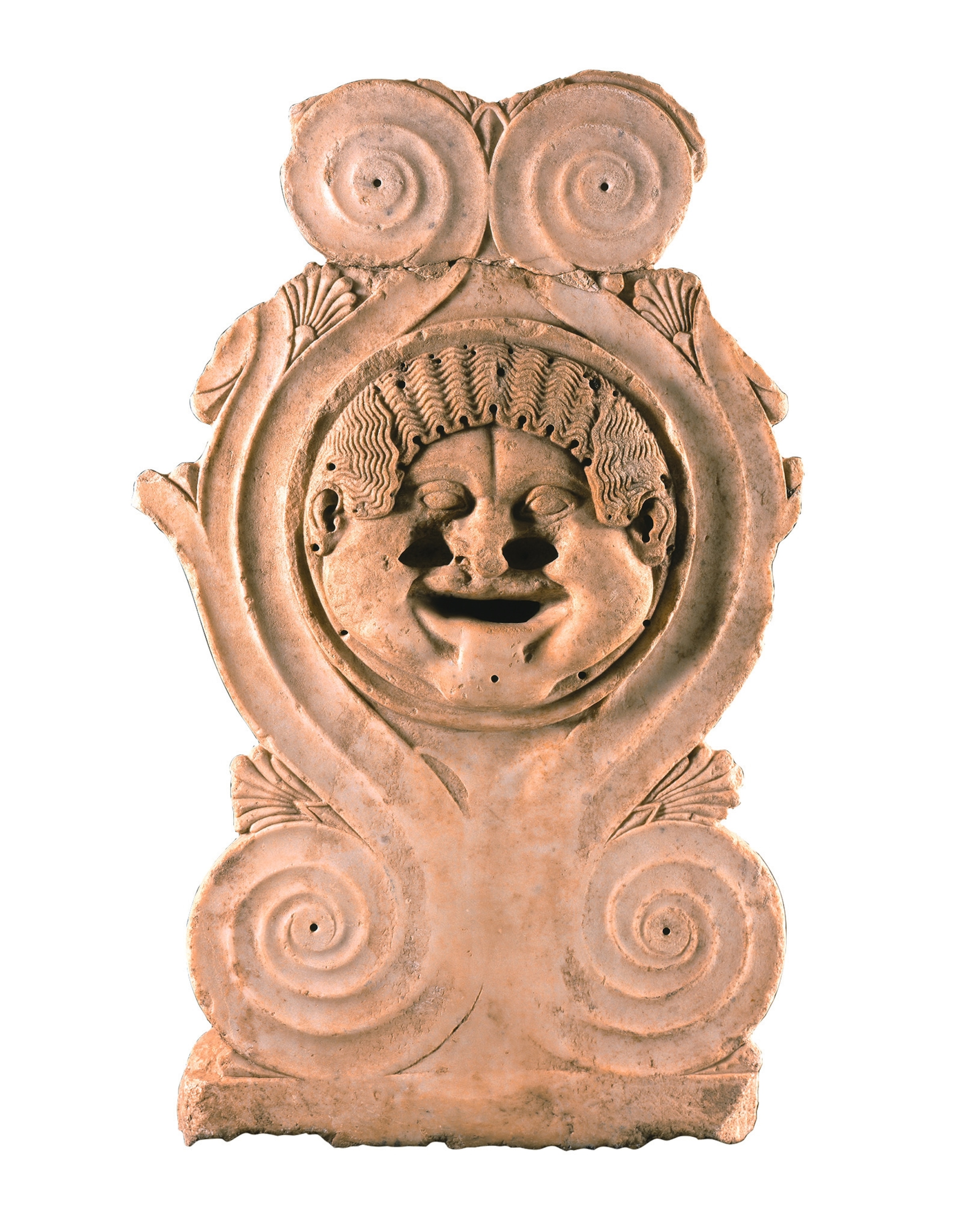 Acroterion (pedestal) decorated with the face of Gorgon.
