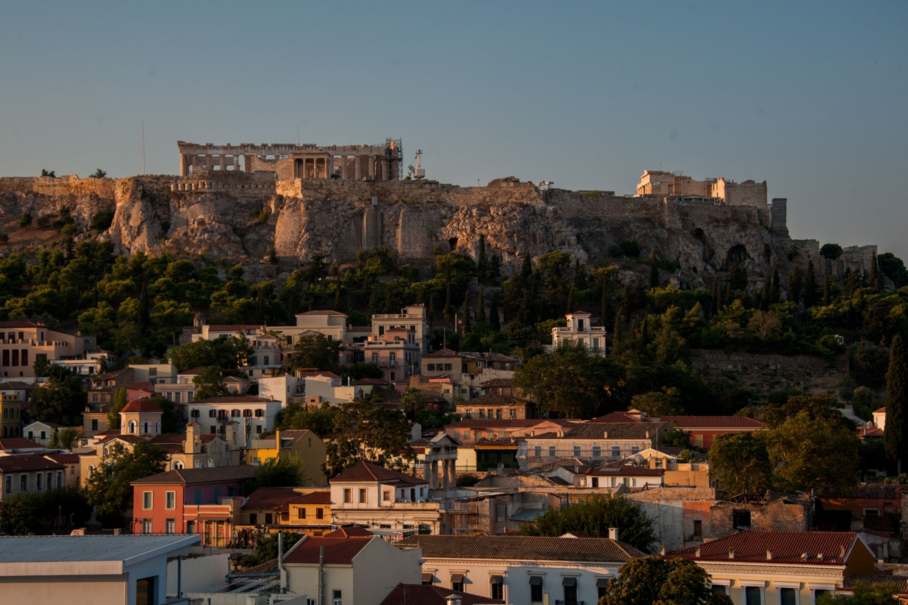 the acropolis in Athens, Greece