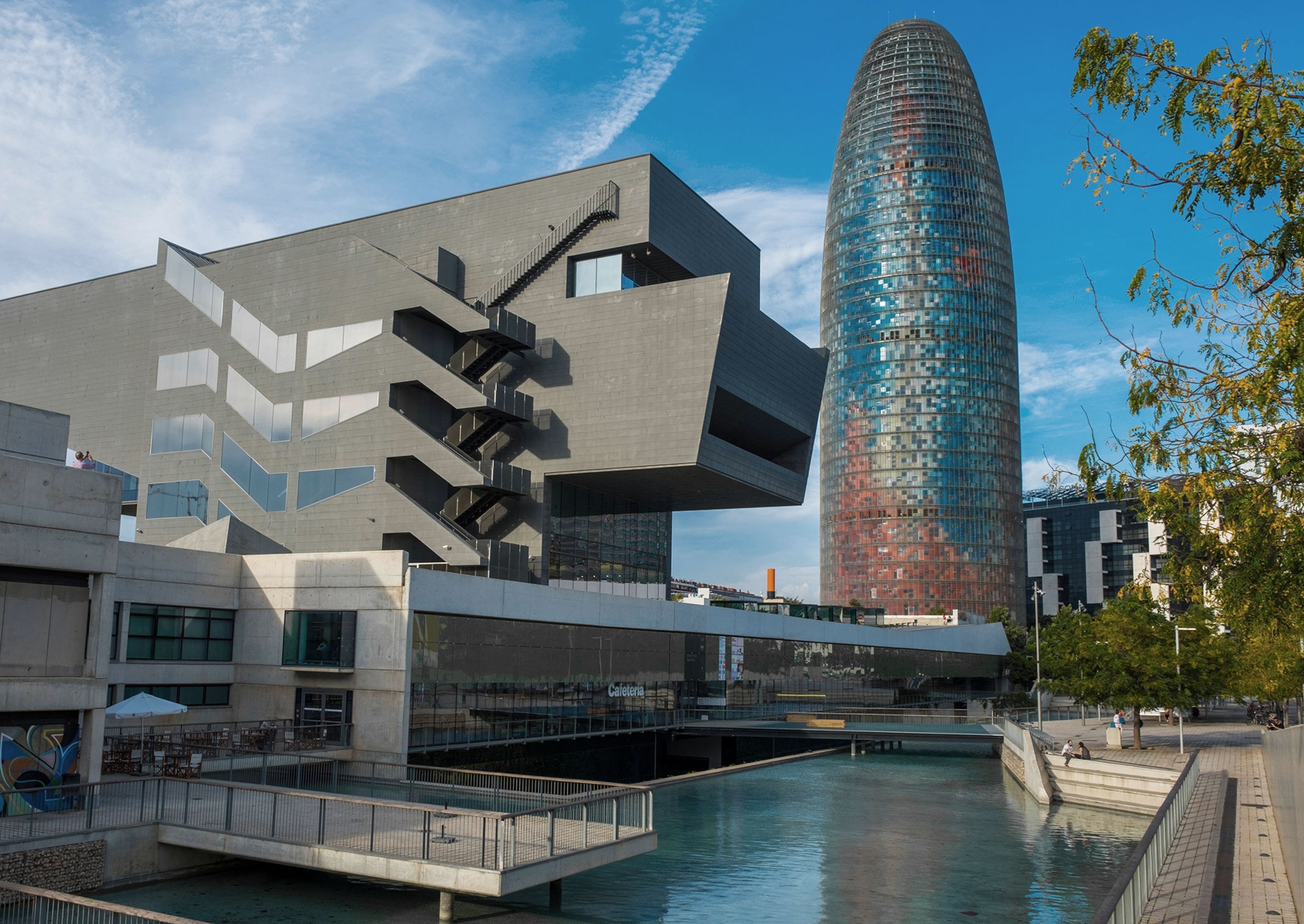 The Design Museum and Torres Glòries in Barcelona.