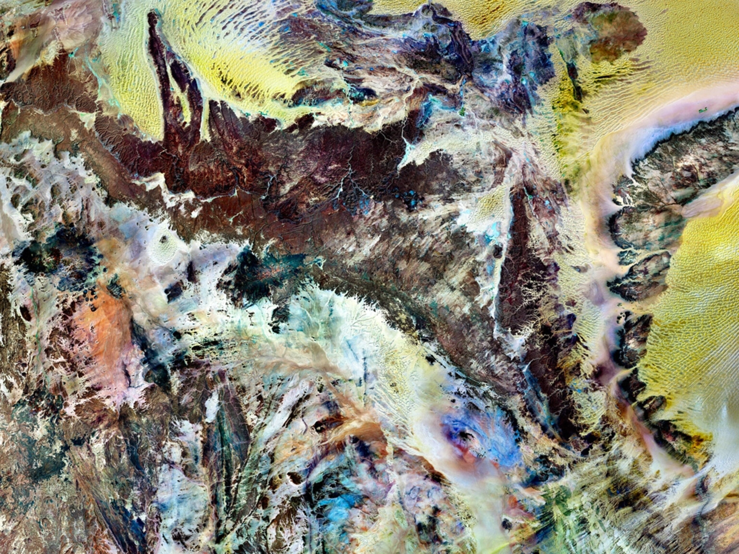 Satellite picture of Tassili n'Ajjer National Park