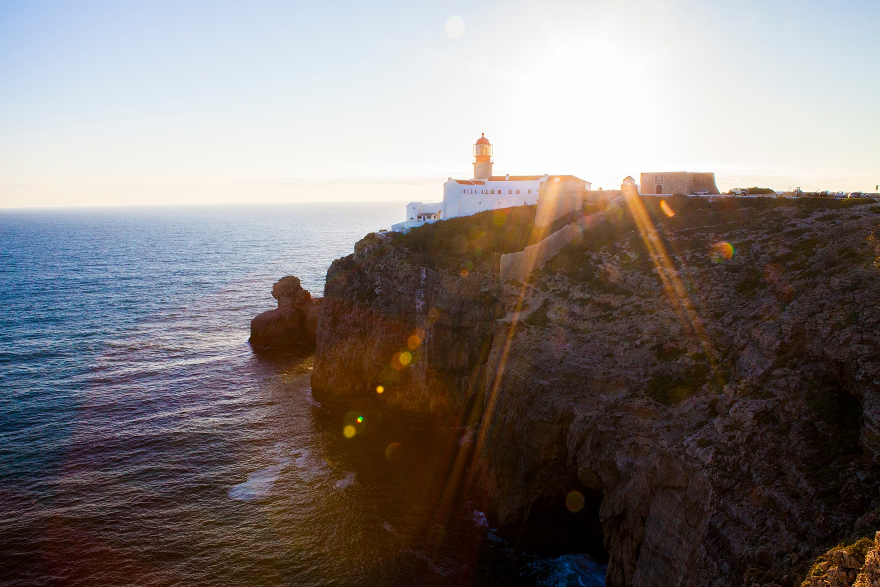 the lighthouse at Cape Sagres in Algarve, Portugal