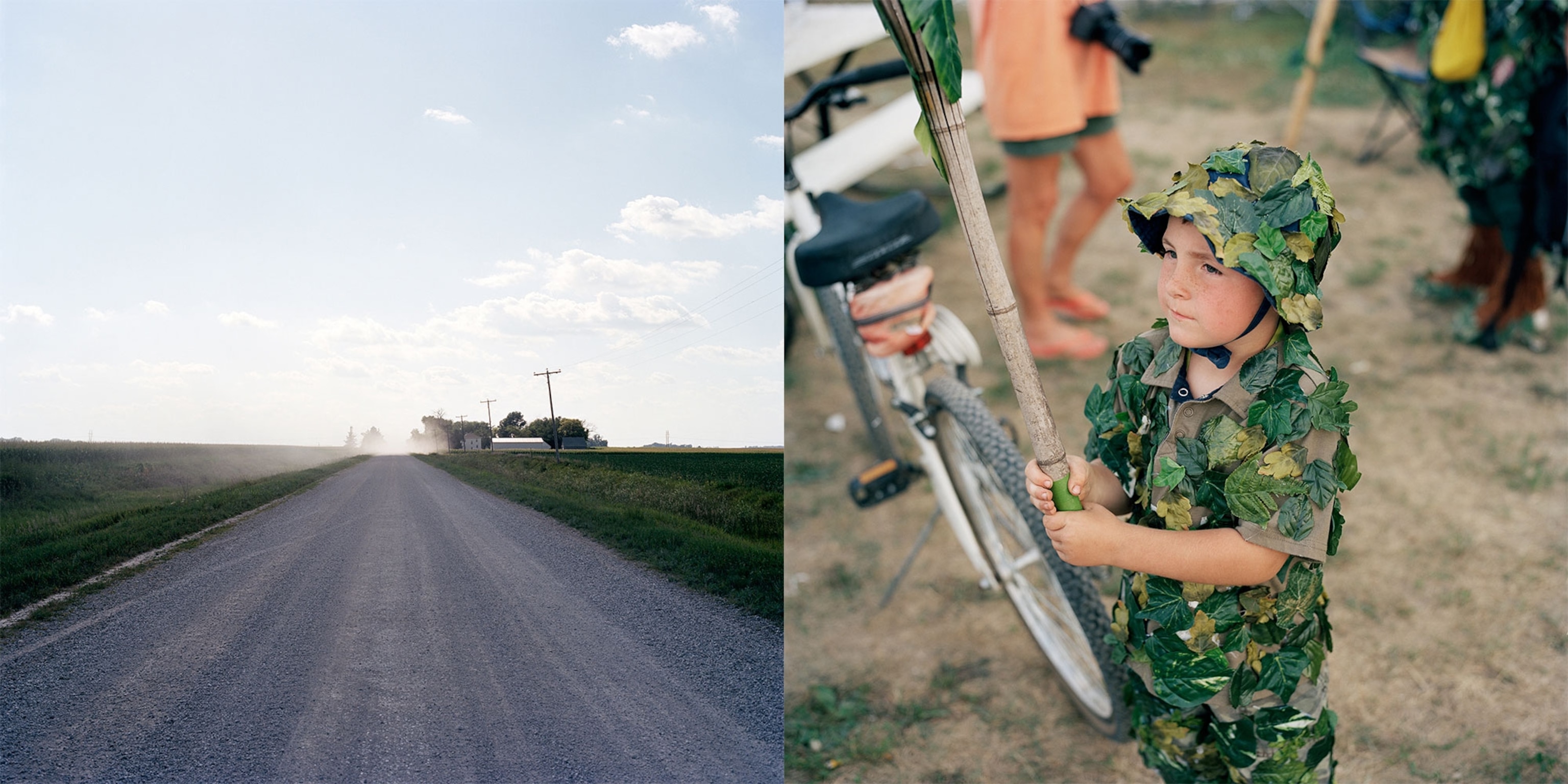 275th Street, Mason City, Iowa (left.) The "Green Man" (right.)