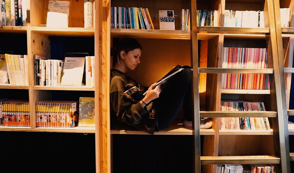 Sleep Inside a Bookshelf at Book and Bed Hostel in Tokyo