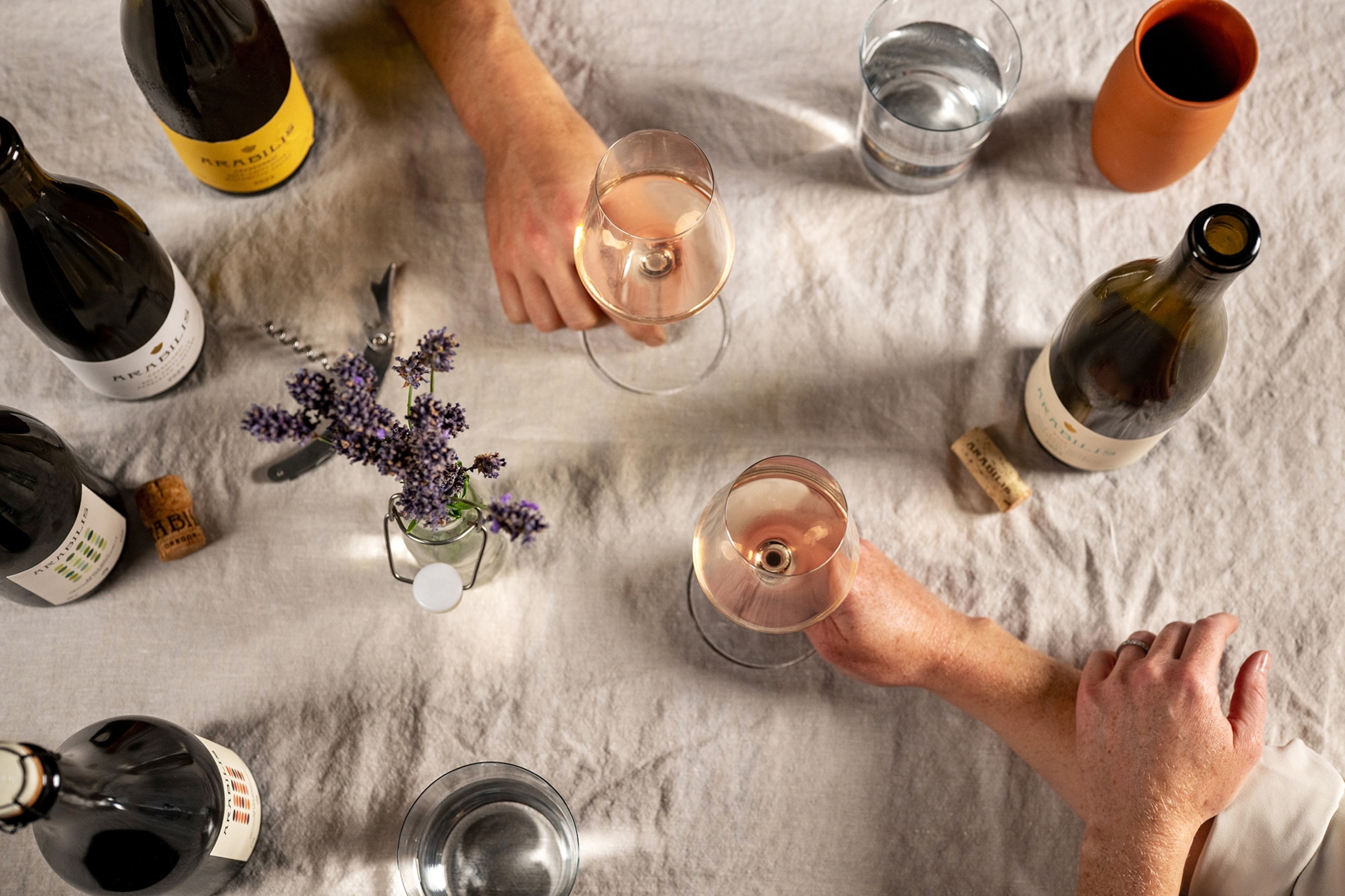 Kenny and Allison McMahon of Arabilis pour traditional-method sparkling wines in their Willamette Valley winery, where the husband-and-wife team focuses on small-production sparkling wines crafted with precision and patience.

