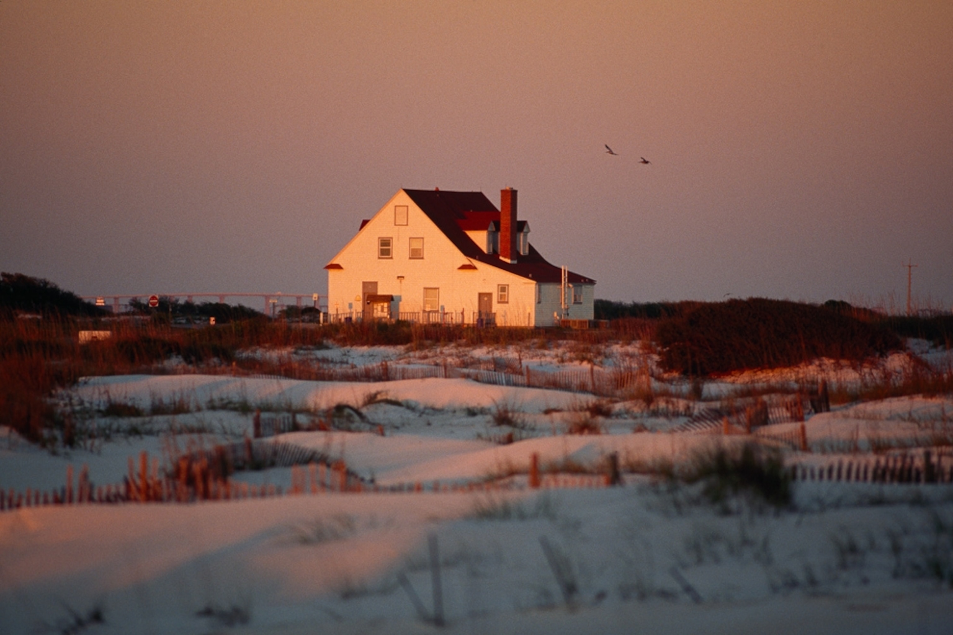 A U.S. National Park Service building in the Gulf Islands National Seashore, one of the U.S. national parks threatened by the Gulf oil spill.