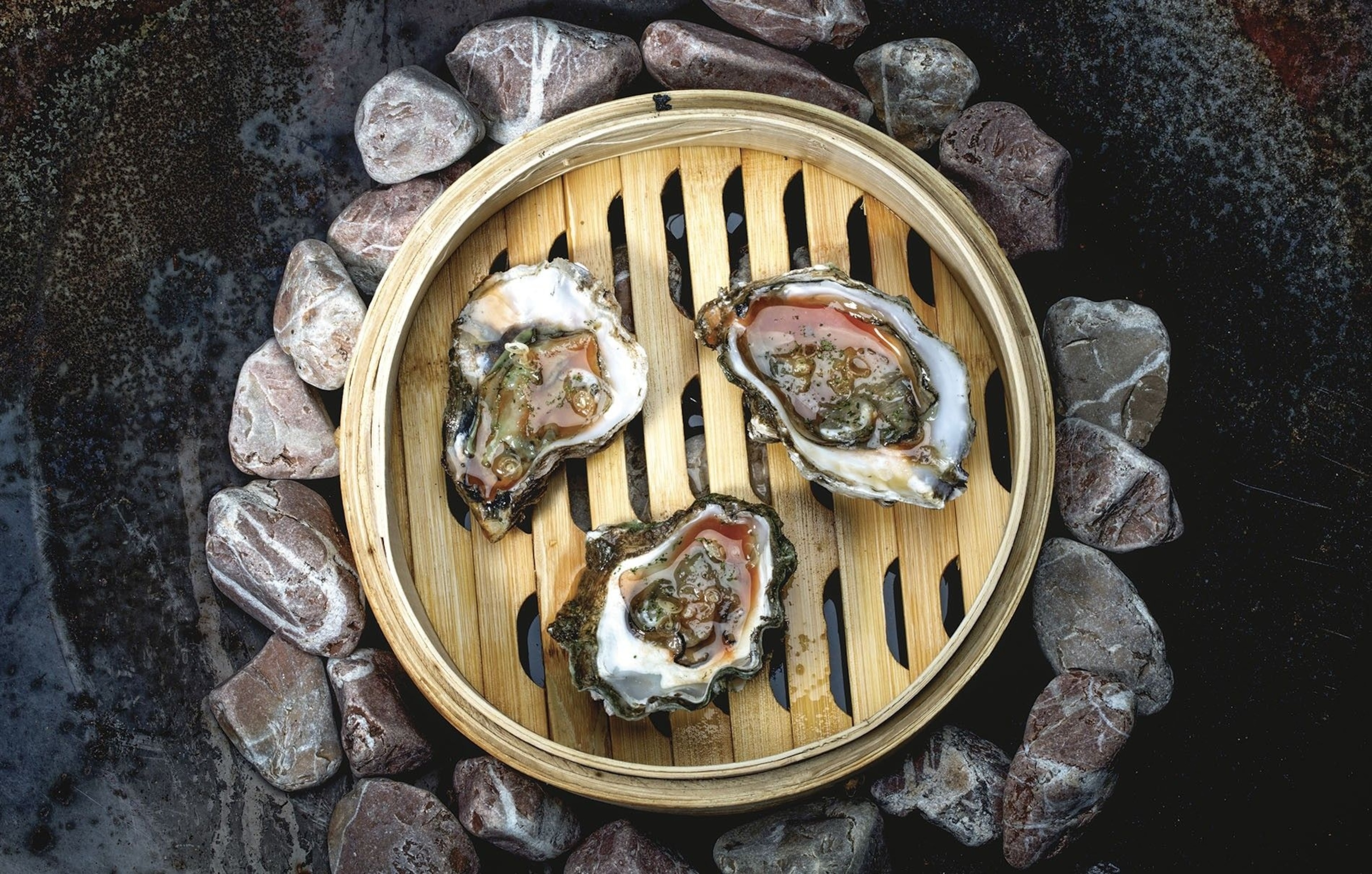 Oysters served at the restaurant