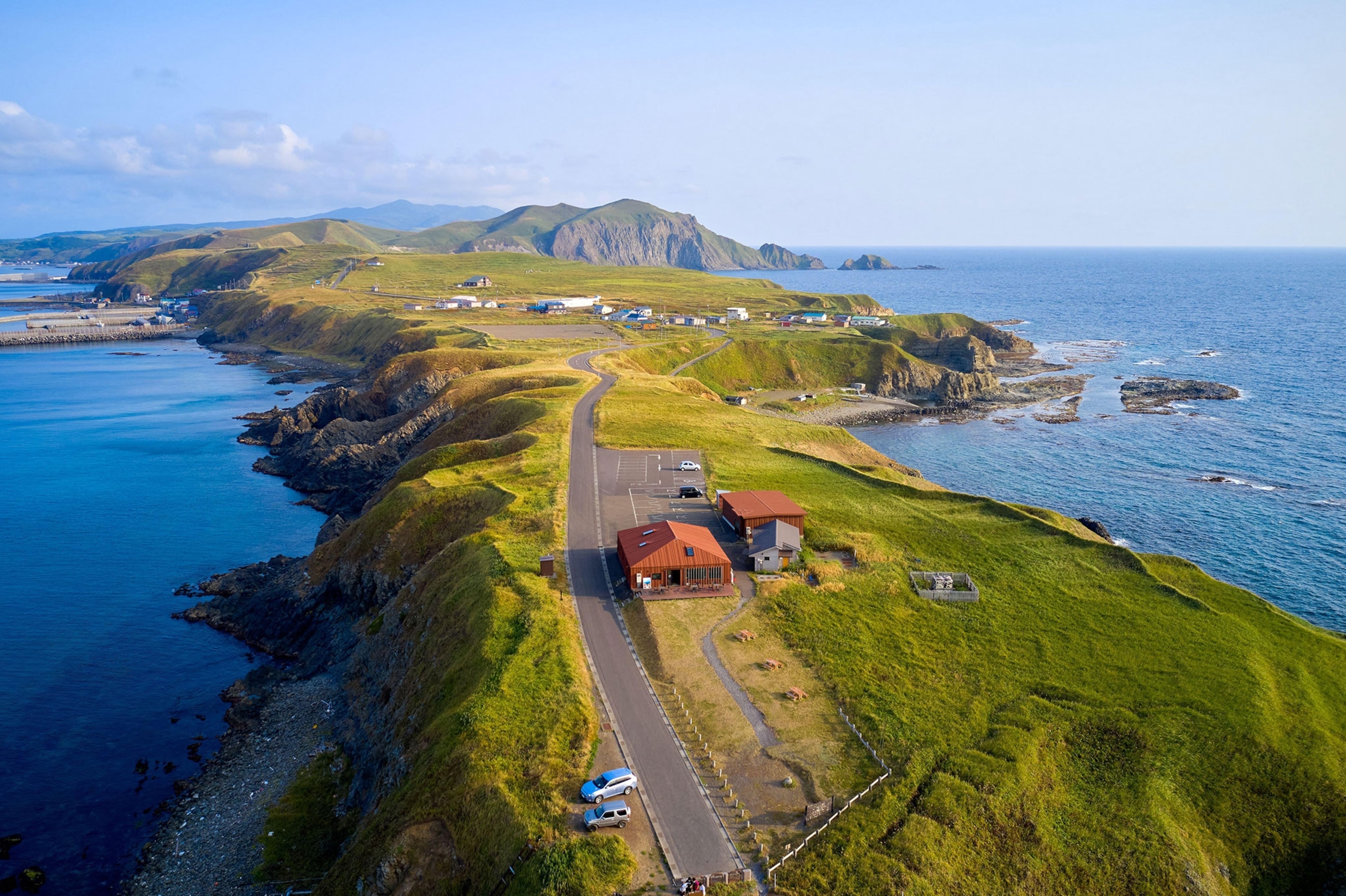 Aerial Photograph of Rebun Island, Hokkaido, Japan