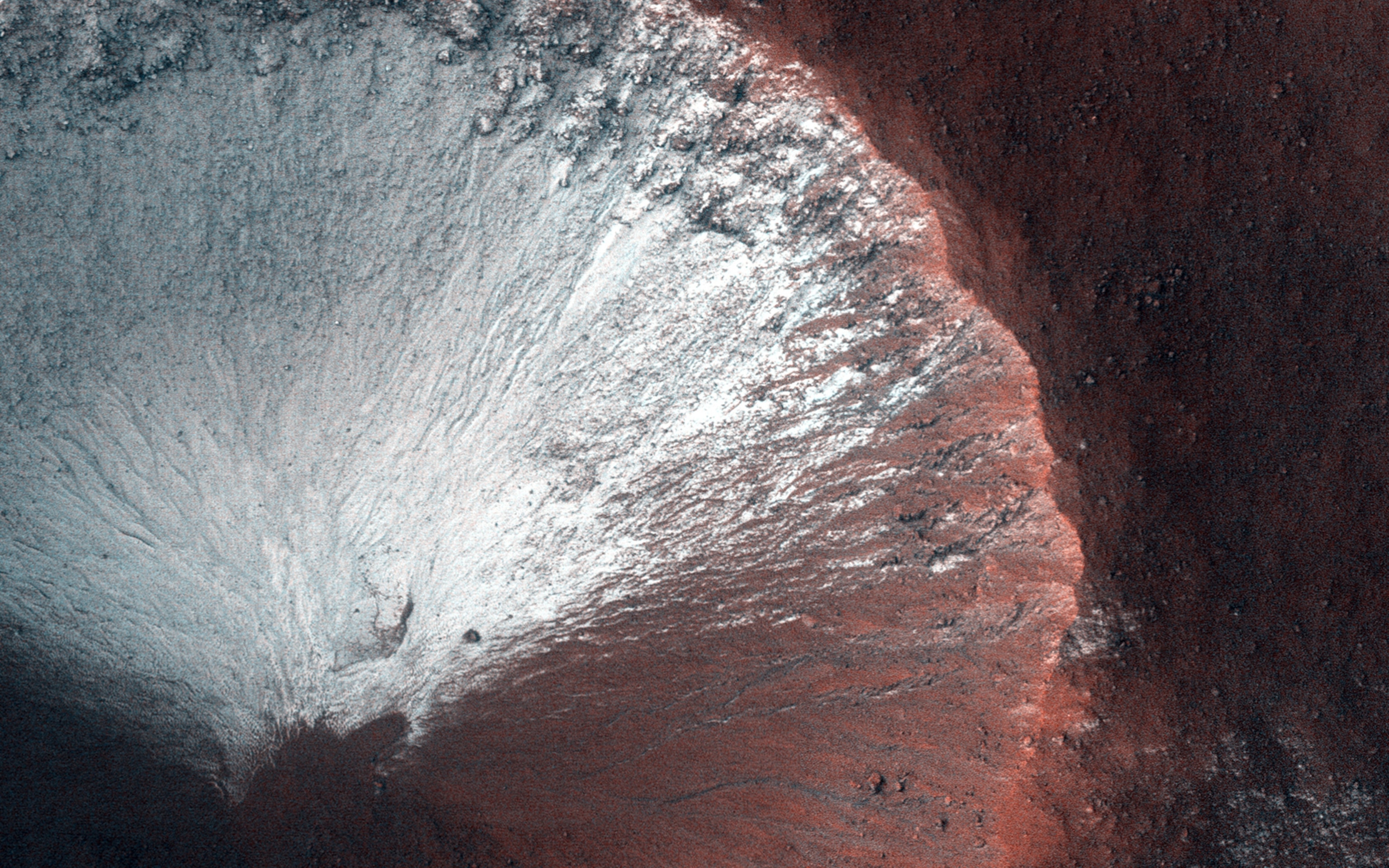 a crater on Mars