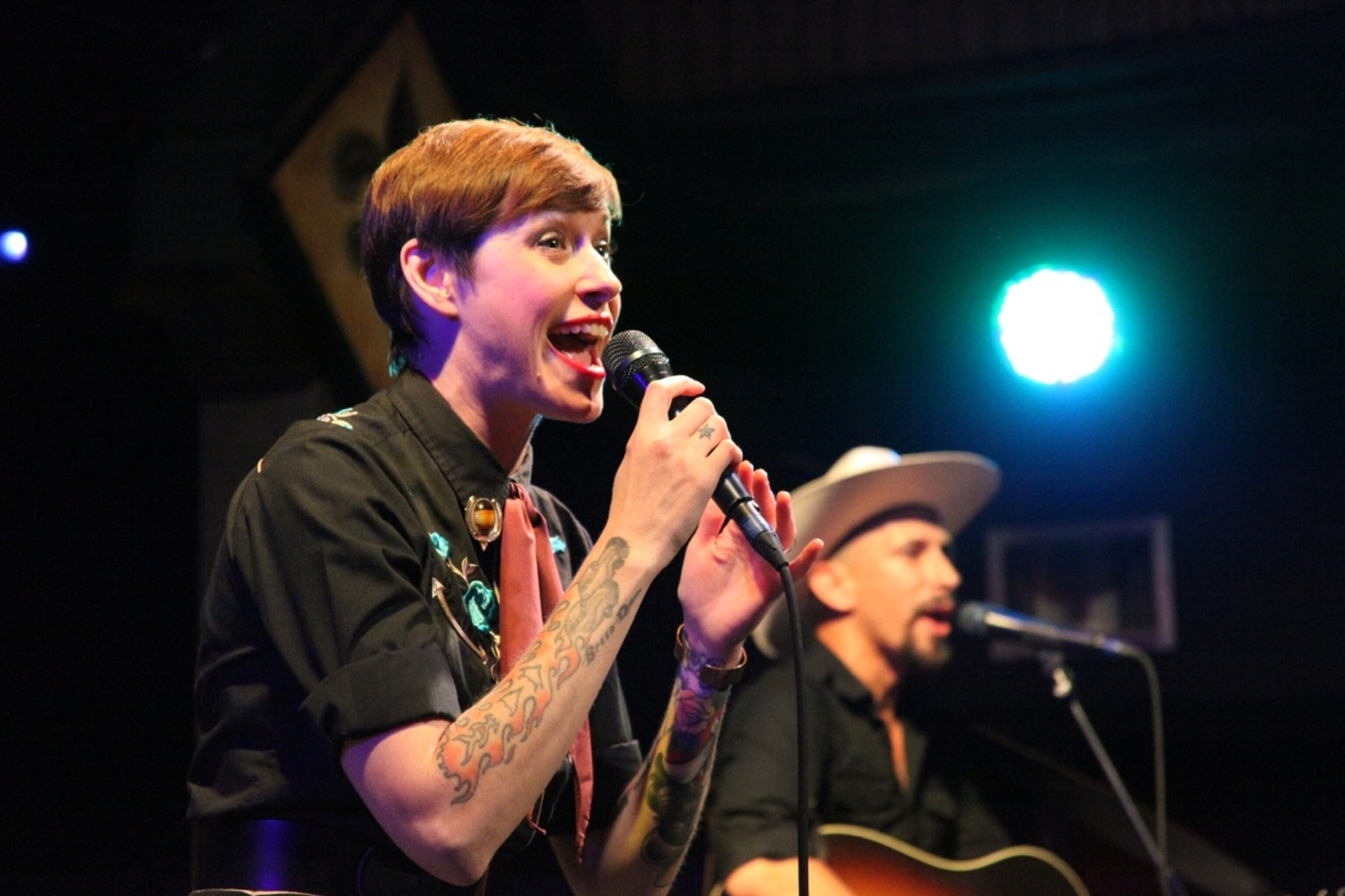 Gal Holiday sings the pants off a crowd at Tipitina's in New Orleans. (Photo by Andrew Evans, National Geographic Travel)