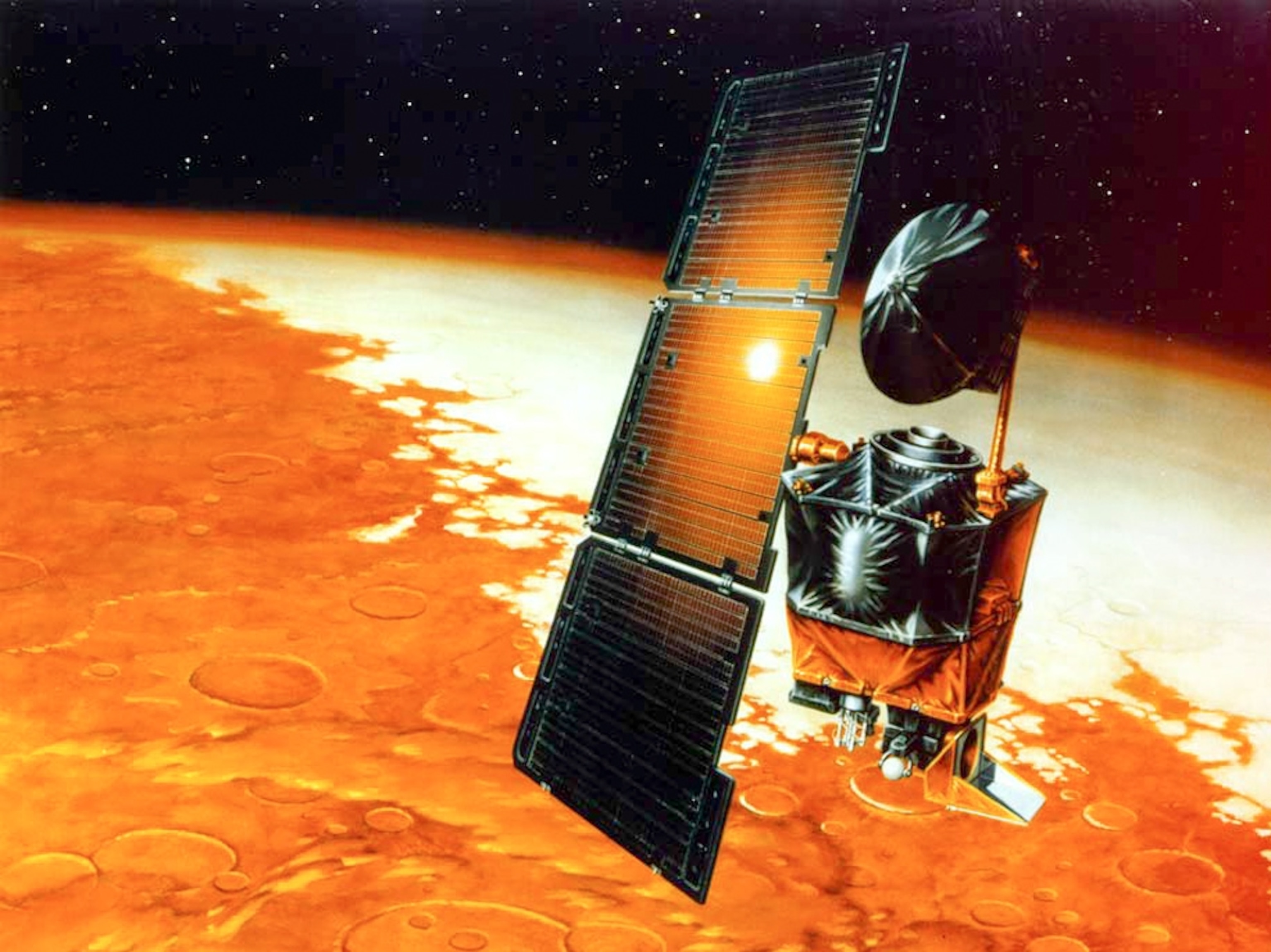 Mars curse picture: illustration of the Mars Climate Orbiter