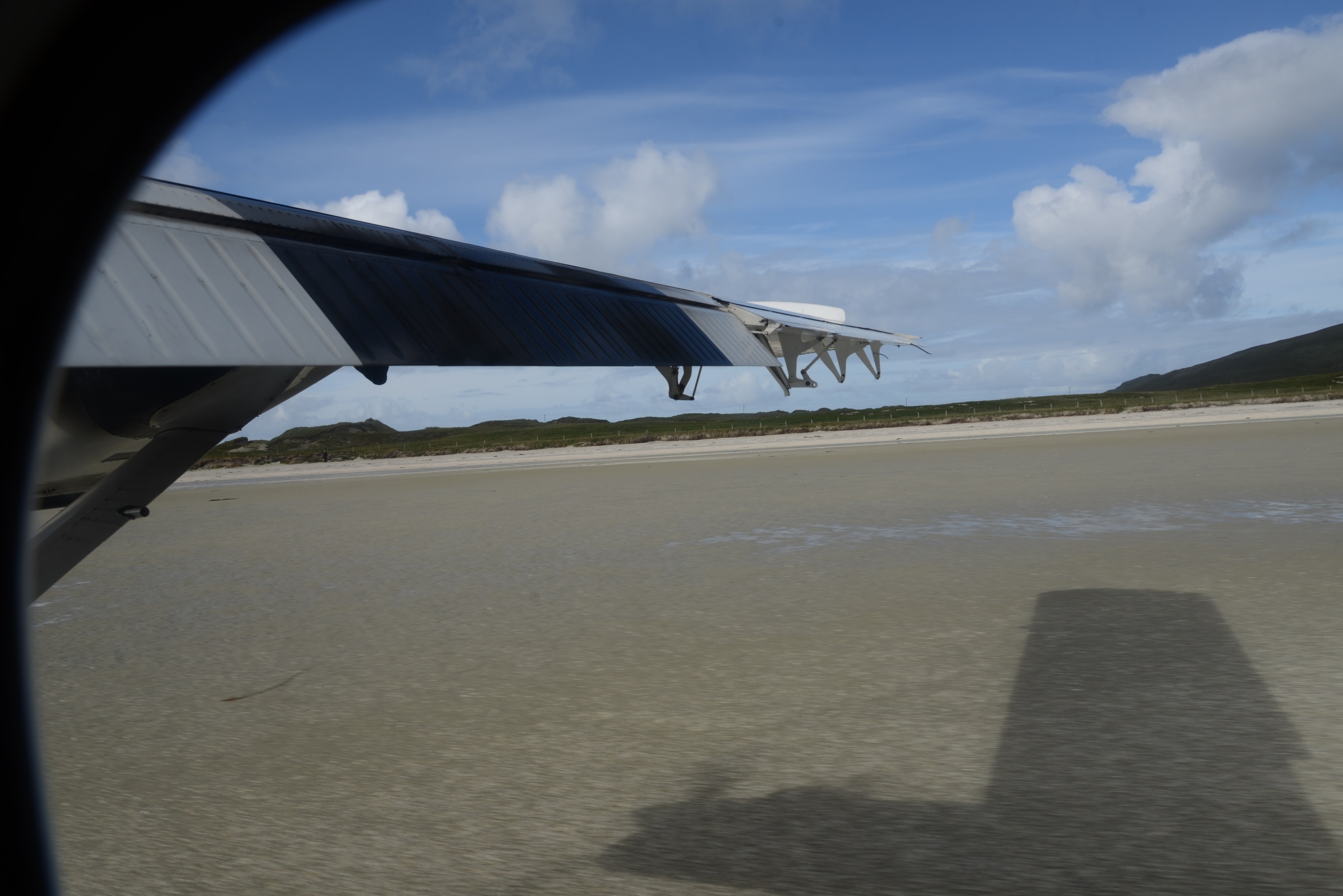 Touching down on the beach in beautiful Barra, in the Western Isles of Scotland (Photo by Andrew Evans, National Geographic Traveler)