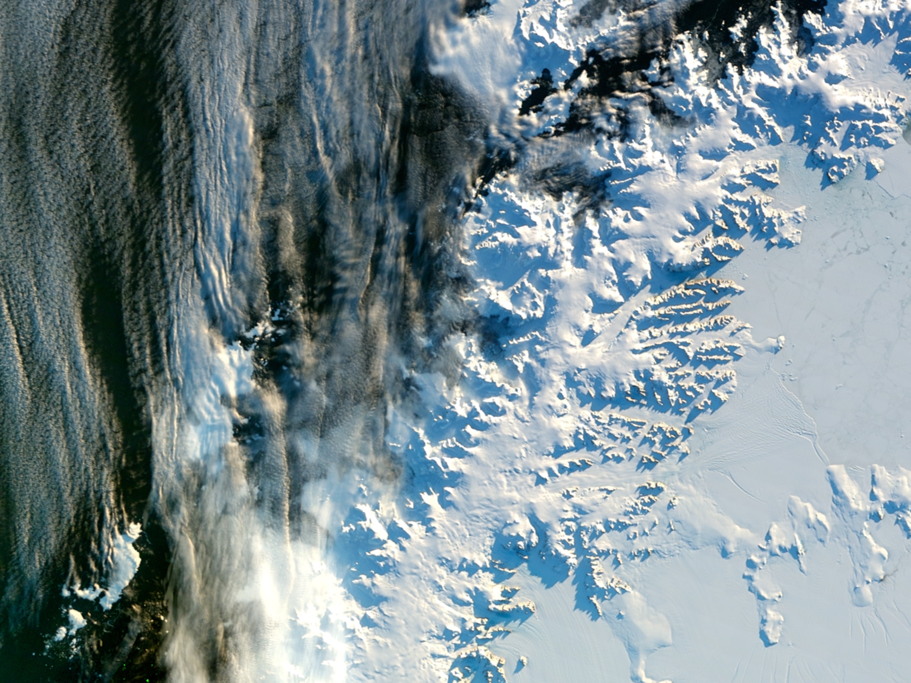 Antarctica picture: a satellite view of the Antarctic Peninsula