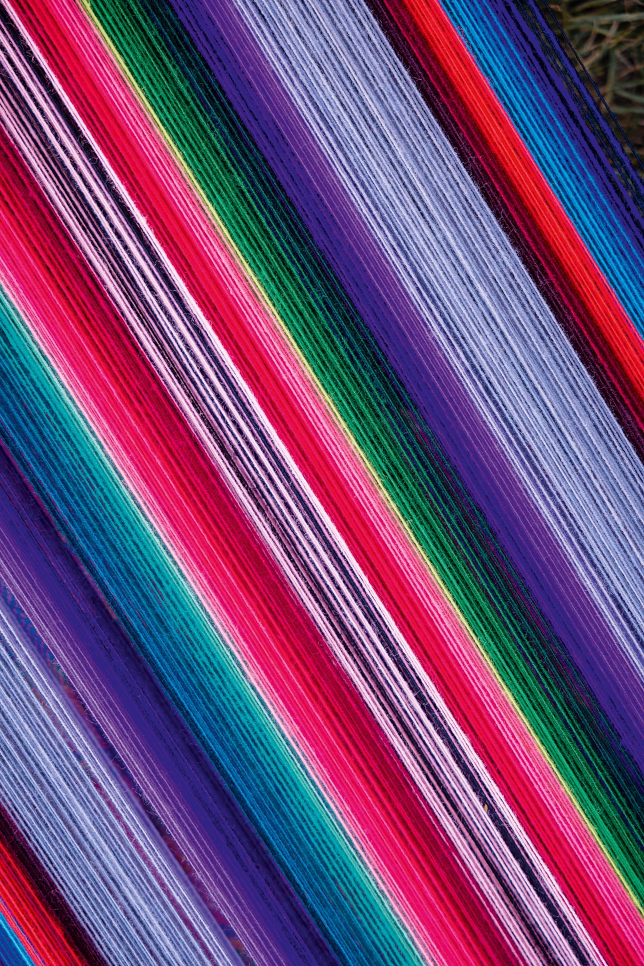 A close-up of woven, striped fabric.