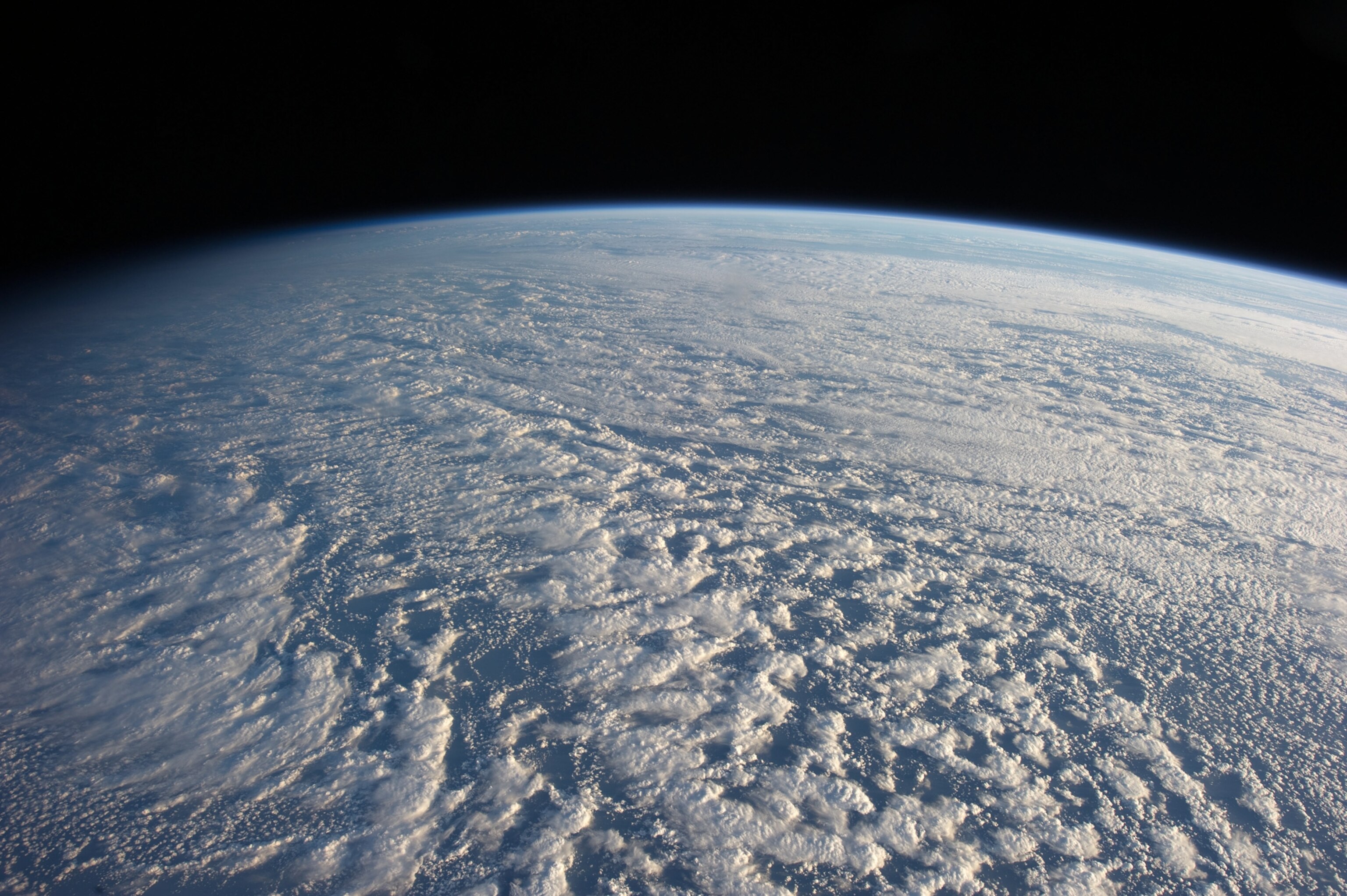 Cloud picture - astronauts aboard the ISS take a picture of clouds near Japan